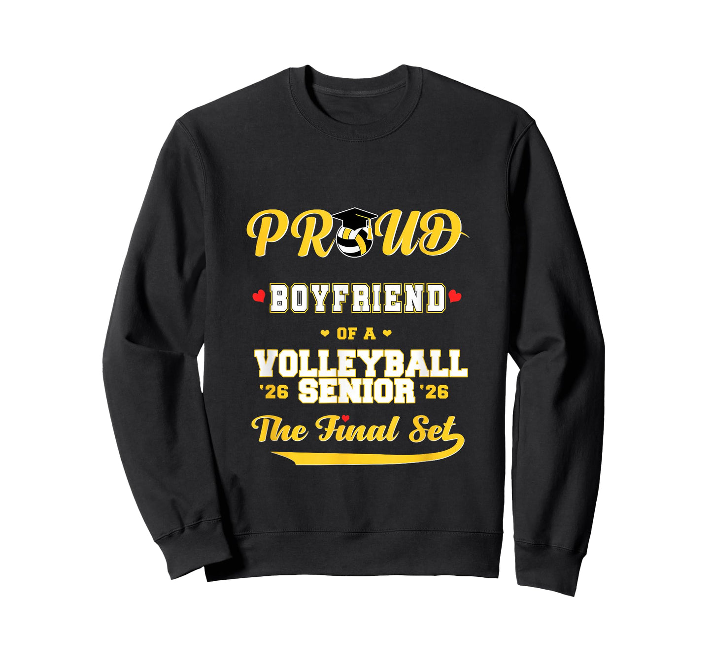 Cool Family '26 Graduation Volleyball Player Boyfriend T-Shirt