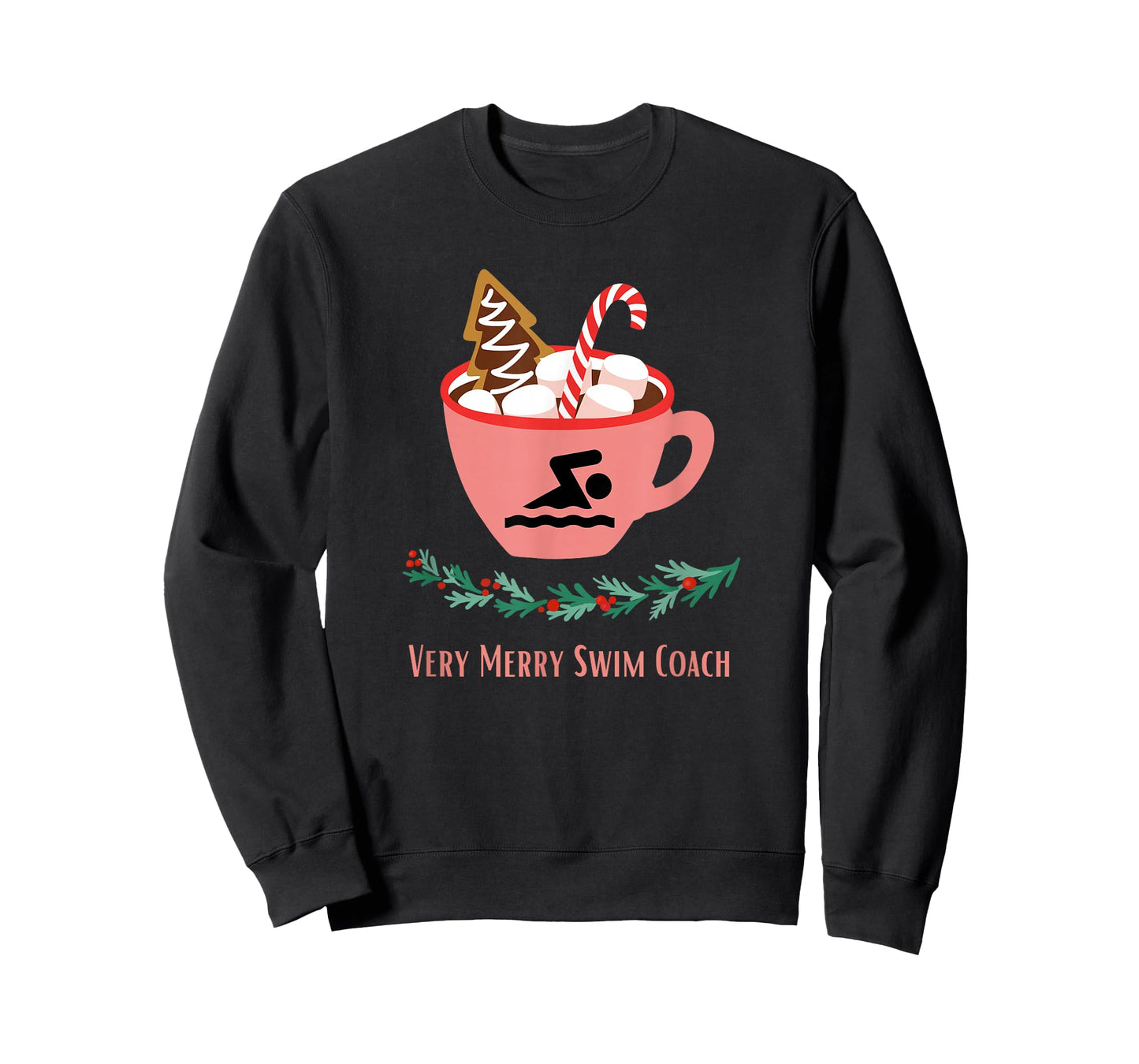 Swim Coach Christmas Xmas Holidays Sports Retro Trendy T-Shirt