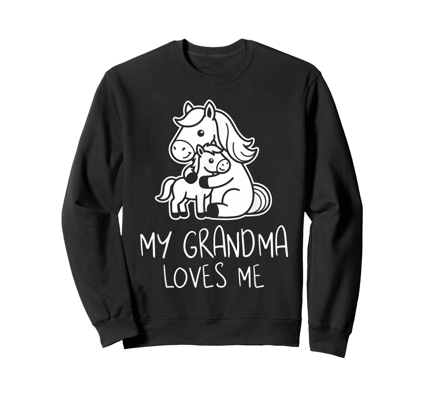 Cute Baby & Grandma My Grandmom Loves Me Horse T-Shirt
