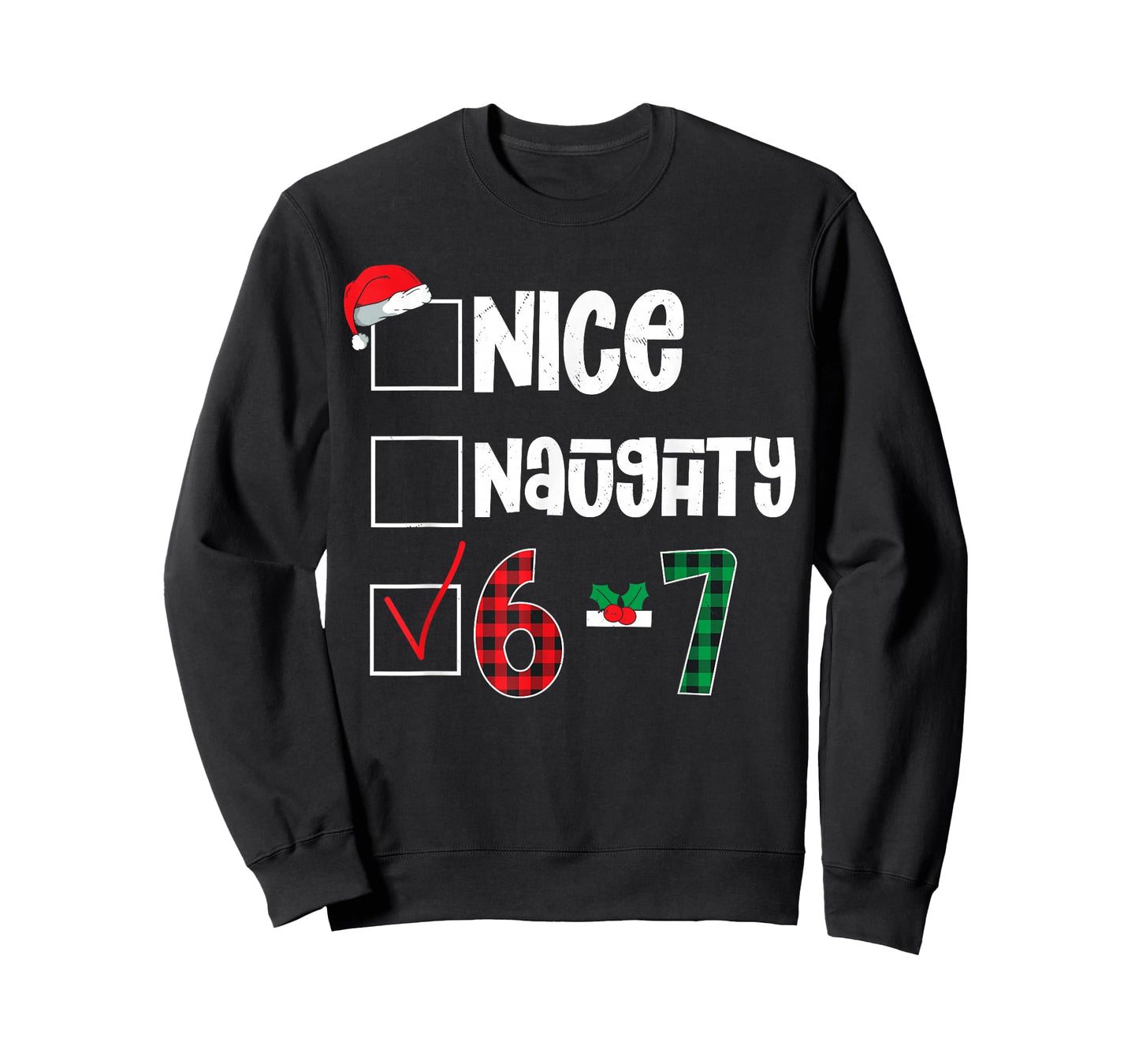 Funny 67 Christmas Meme Six Seven Xmas 6-7 Boys Kids Teens T-Shirt