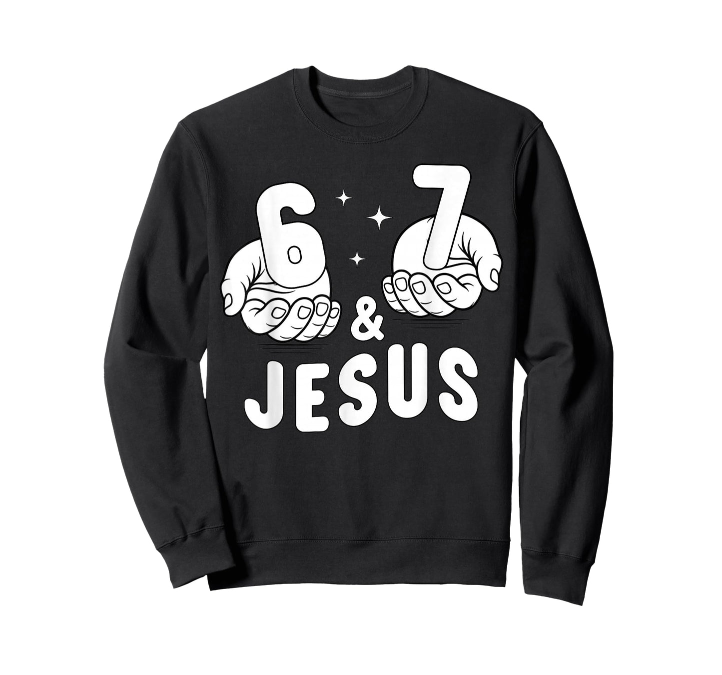 Christian 67 Hands Funny 6 7 Meme for Kids Boys Religious T-Shirt