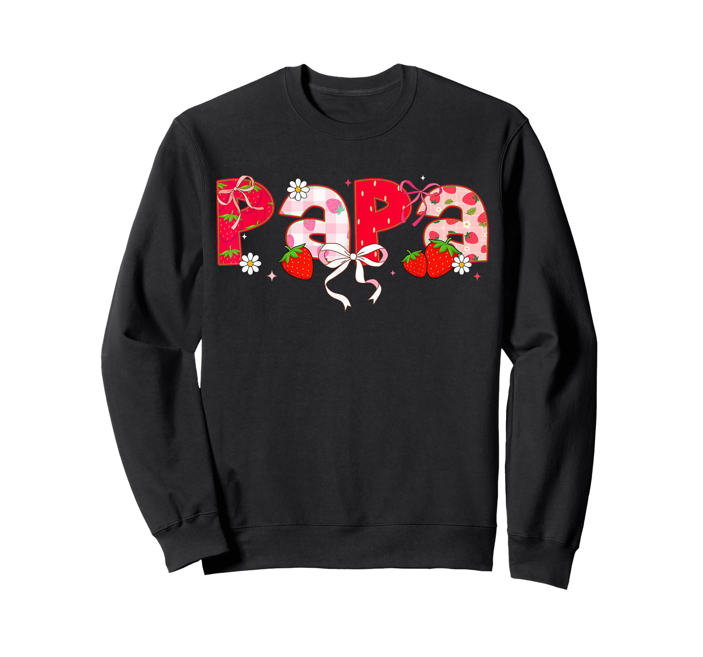 Strawberry papa Coquette Bow First Birthday T-Shirt