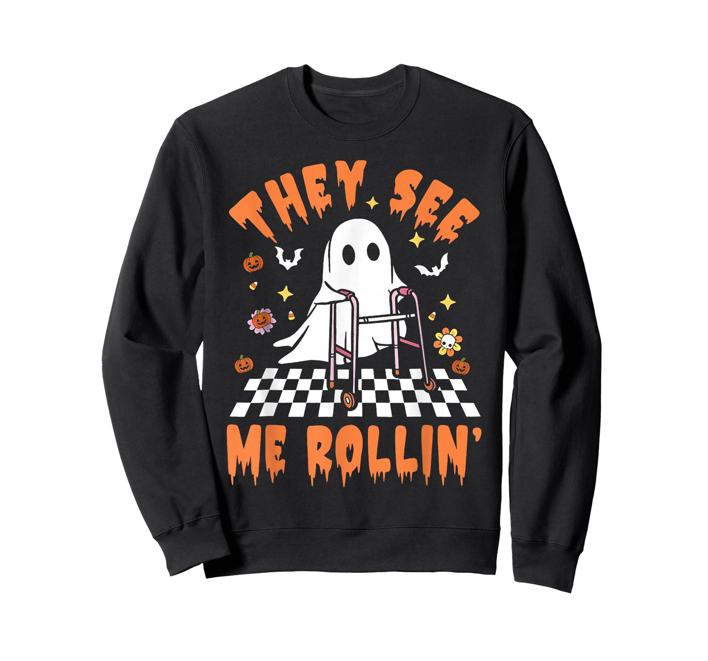 Physical Therapy Halloween They See Me Rolling Spooky PT PTA T-Shirt