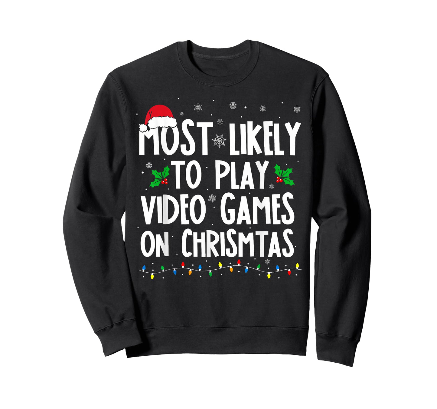 Funny Gamer Most Likely to Play Video Games On Christmas Kid T-Shirt