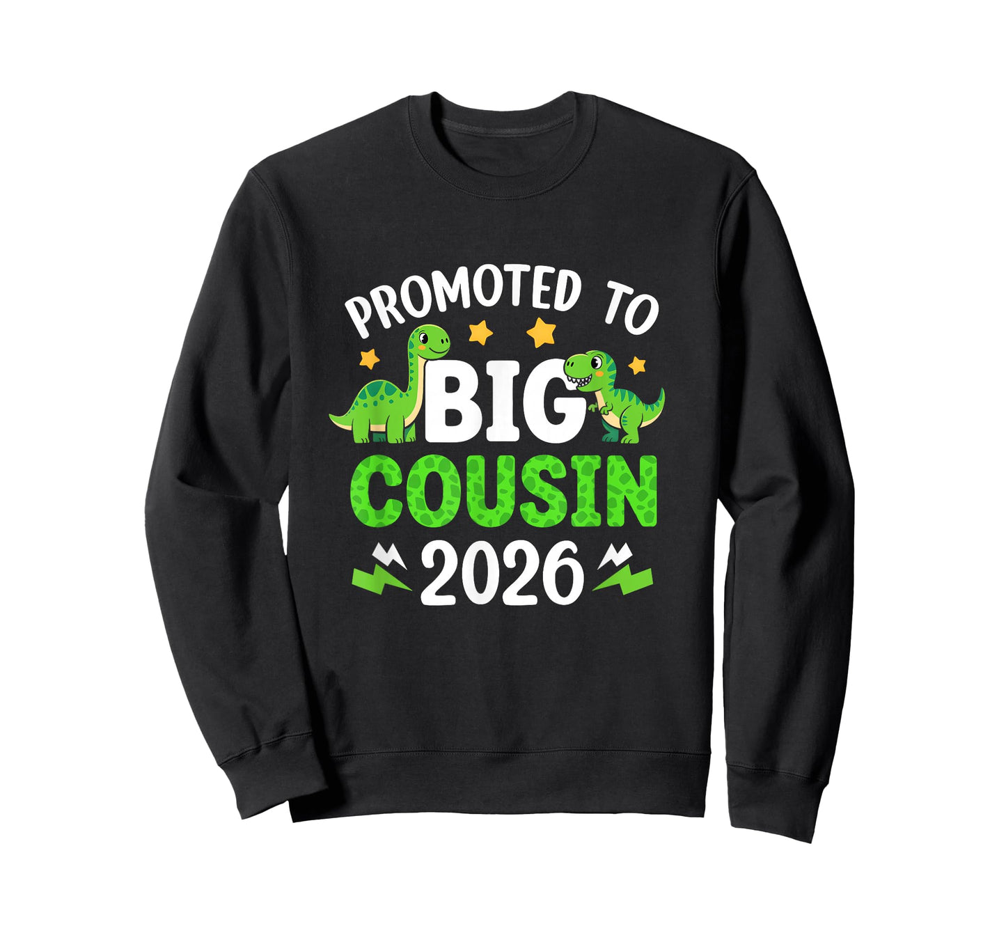 Promoted to Big Cousin 2026 T-Rex Dinosaur Boys T-Shirt