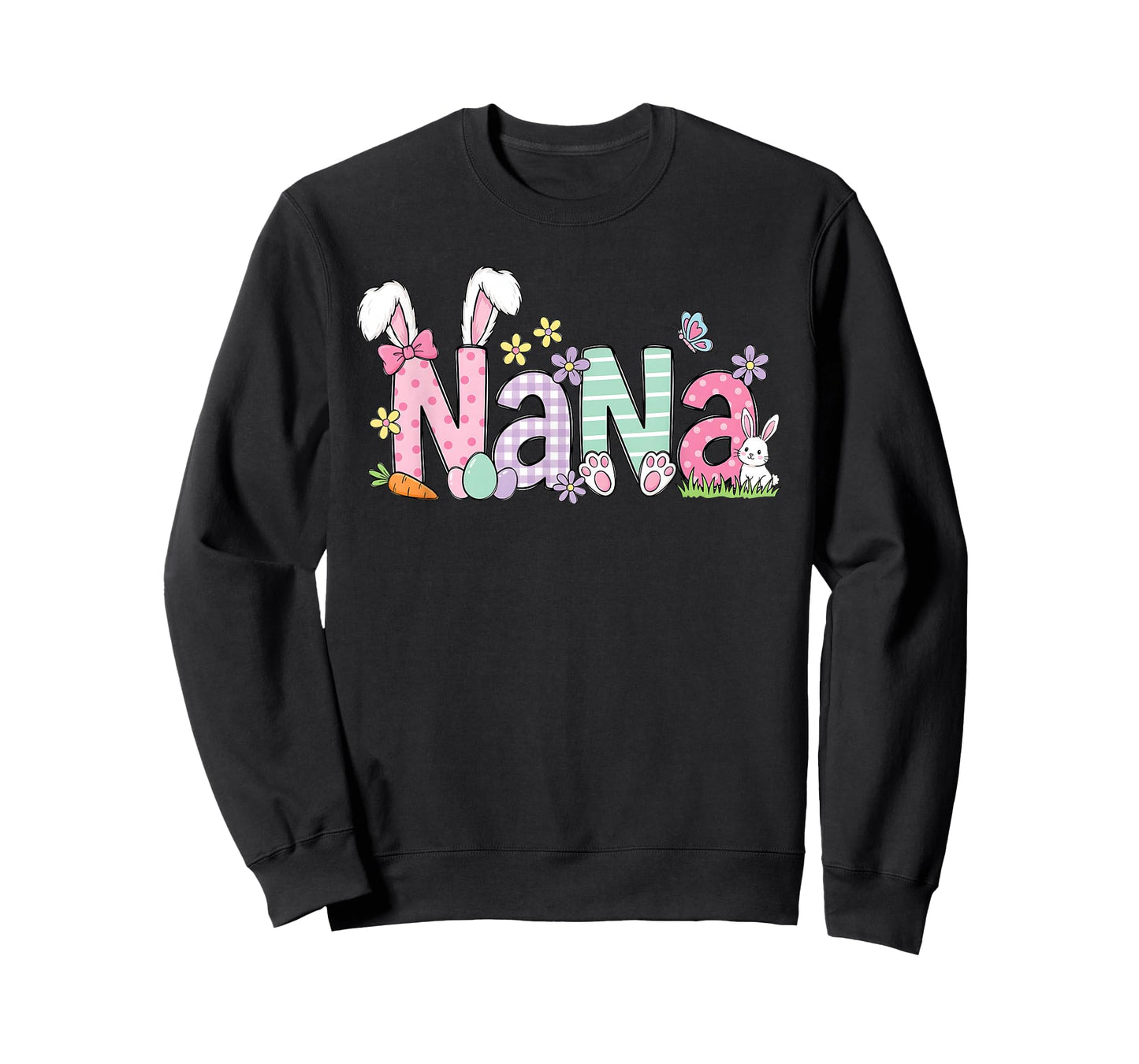 Happy Easter Nana Bunny Ears for Grandma Grandmother T-Shirt