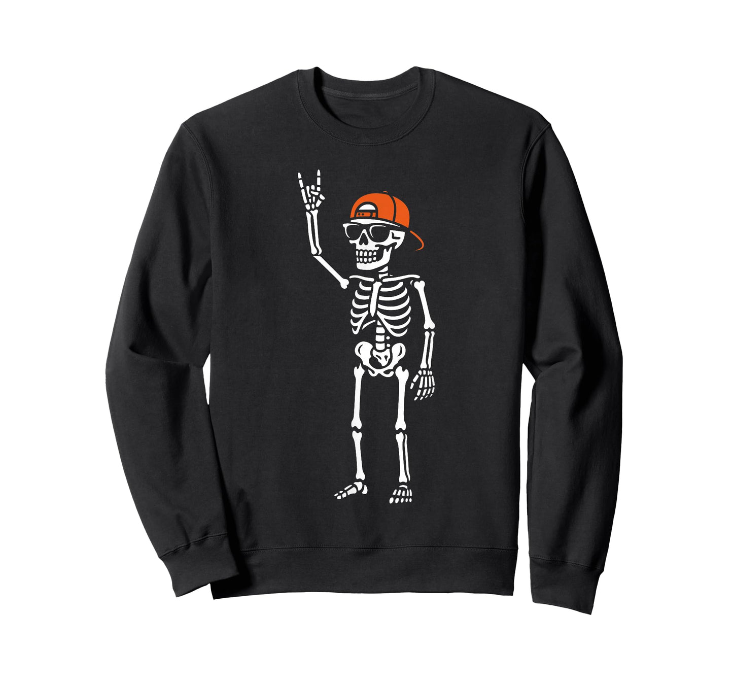 Skeleton Rock Music Men Women Kids Funny Halloween T-Shirt