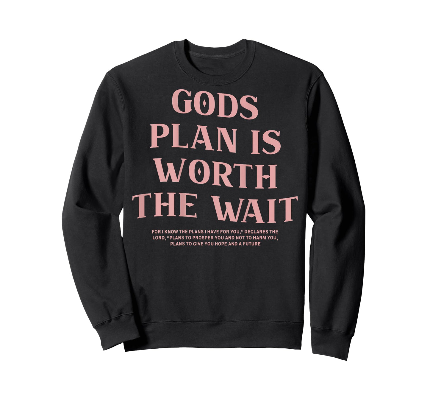 God's Plan is Worth The Wait Bible Verse Christian (On Back) T-Shirt