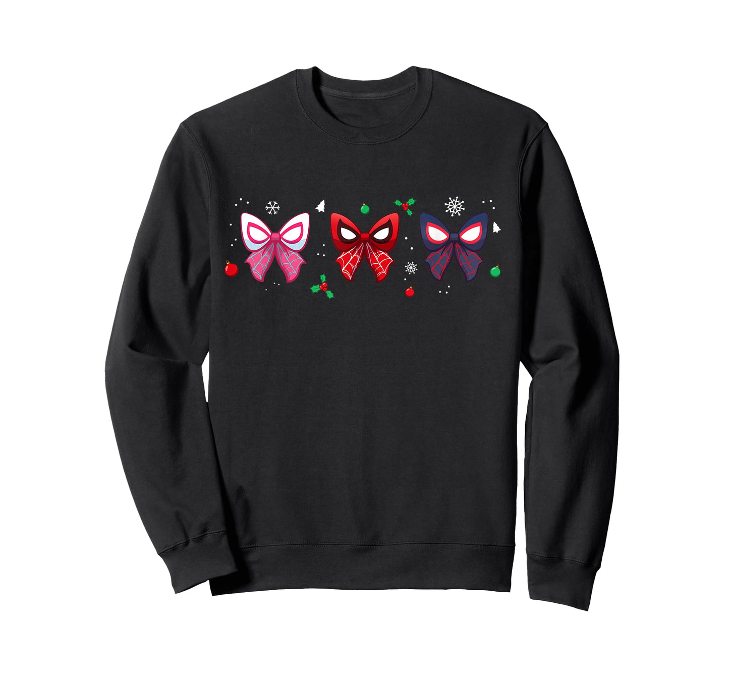 Marvel Spider-Man Trio Christmas Coquette Cute Holiday Bows T-Shirt