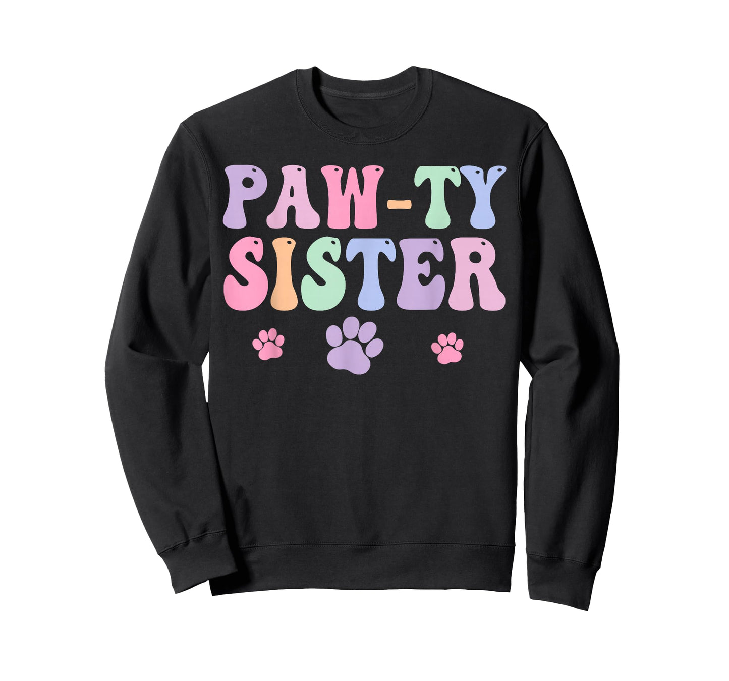 Let's Pawty Girl Sister Puppy Dog Party Birthday Girl Family T-Shirt