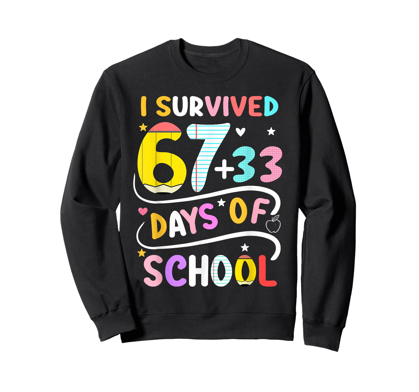 I Survived 100 Days of School Smarter 67 Teacher Boys Girls T-Shirt