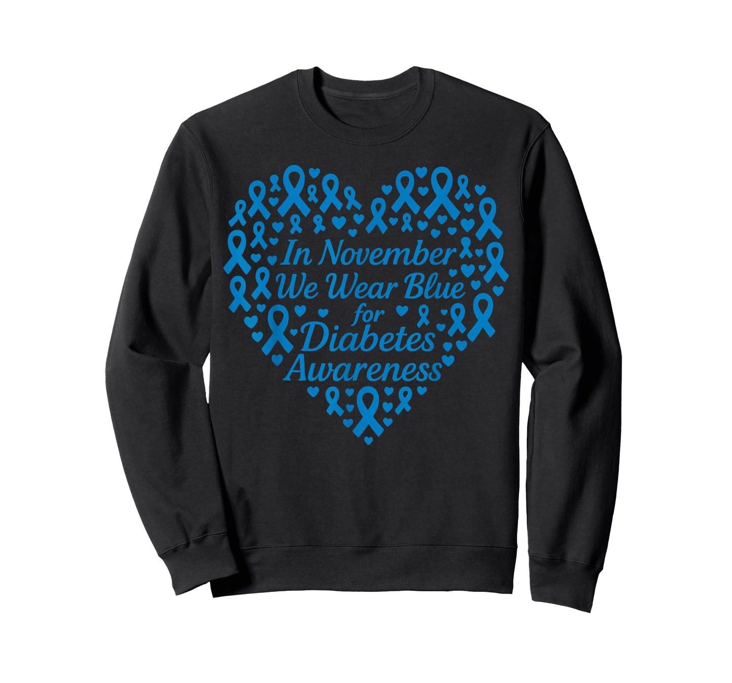 in November We Wear Blue Diabetes Awareness T-Shirt