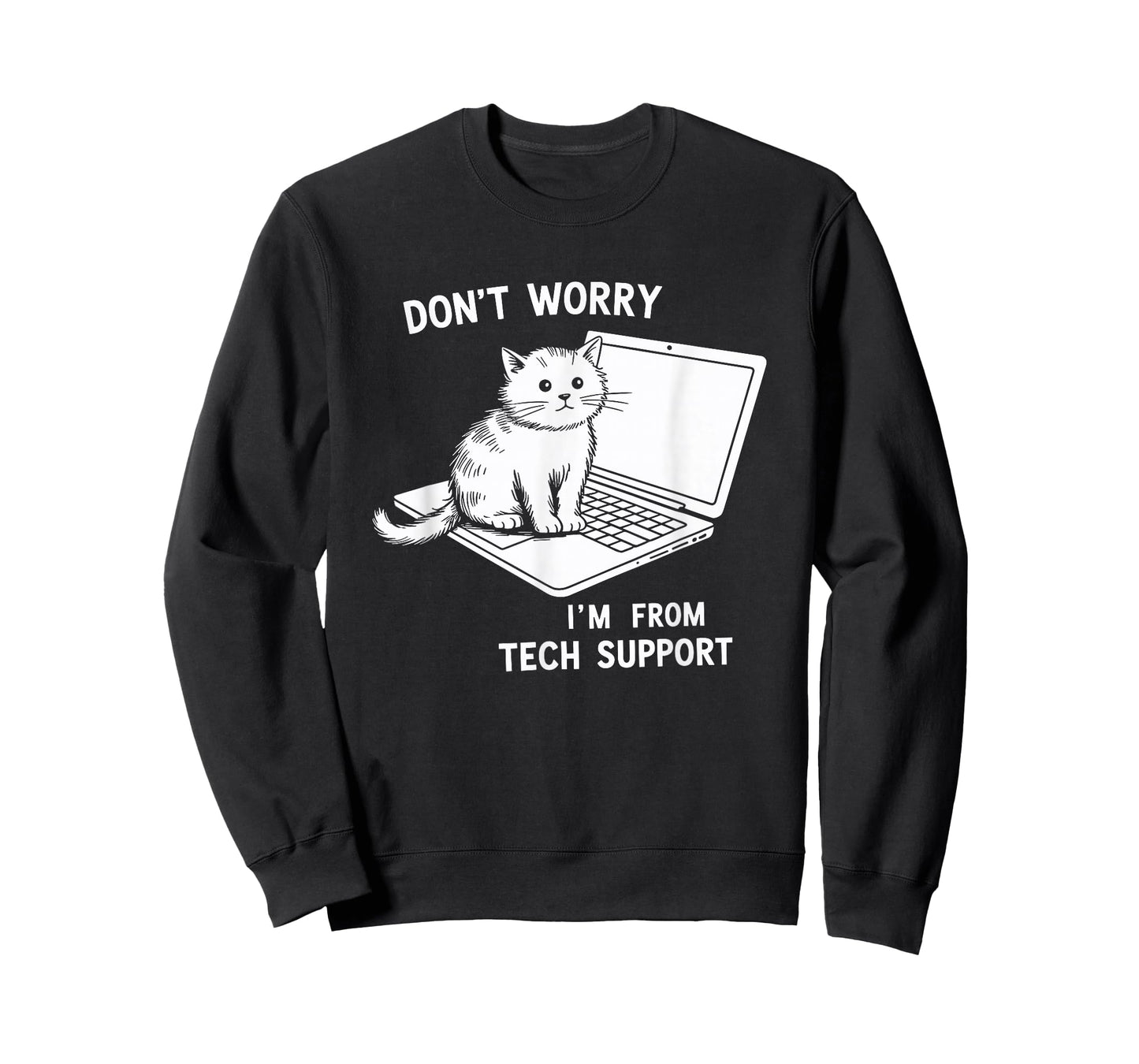 Tech Support Funny Cat T-Shirt