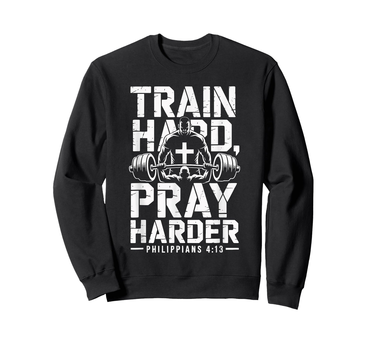 Train Hard Pray Harder Christian Personal Trainers T-Shirt