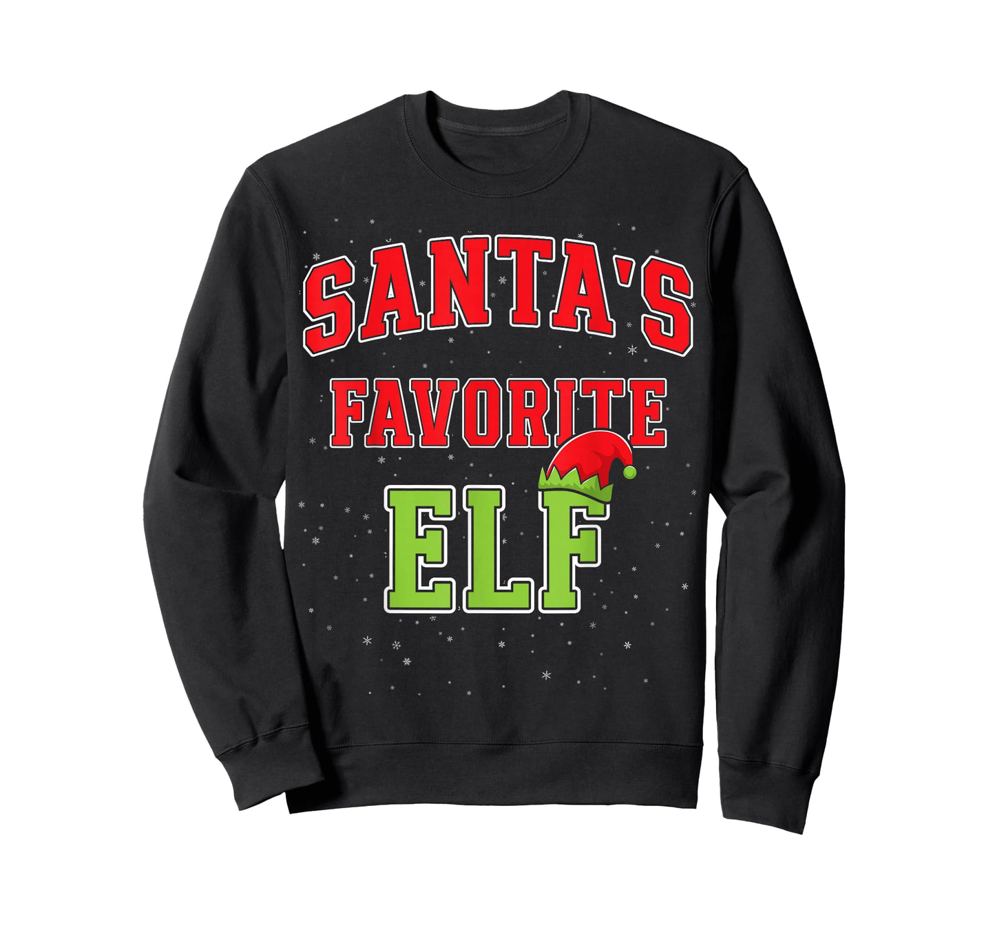 Santa's Favorite Elf Christmas Family Matching Group Xmas T-Shirt