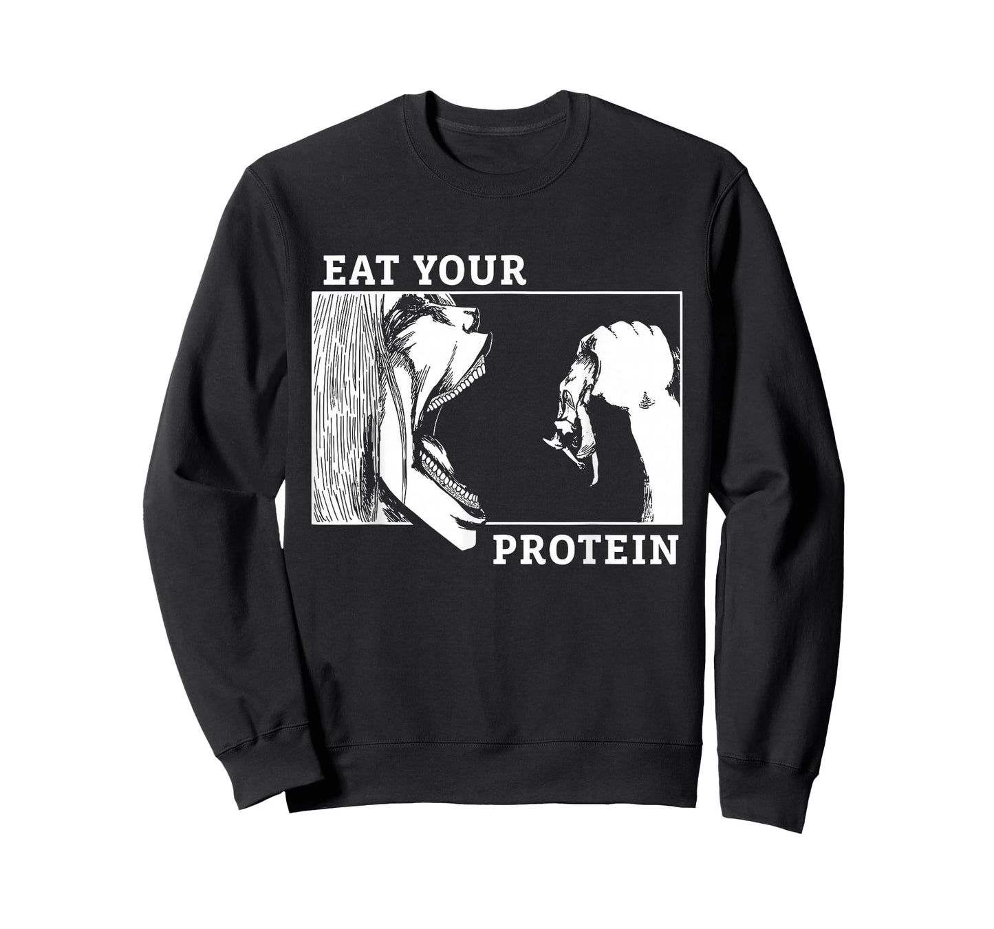 Eat Your Protein Man vs Beast Gym Fitness T-Shirt
