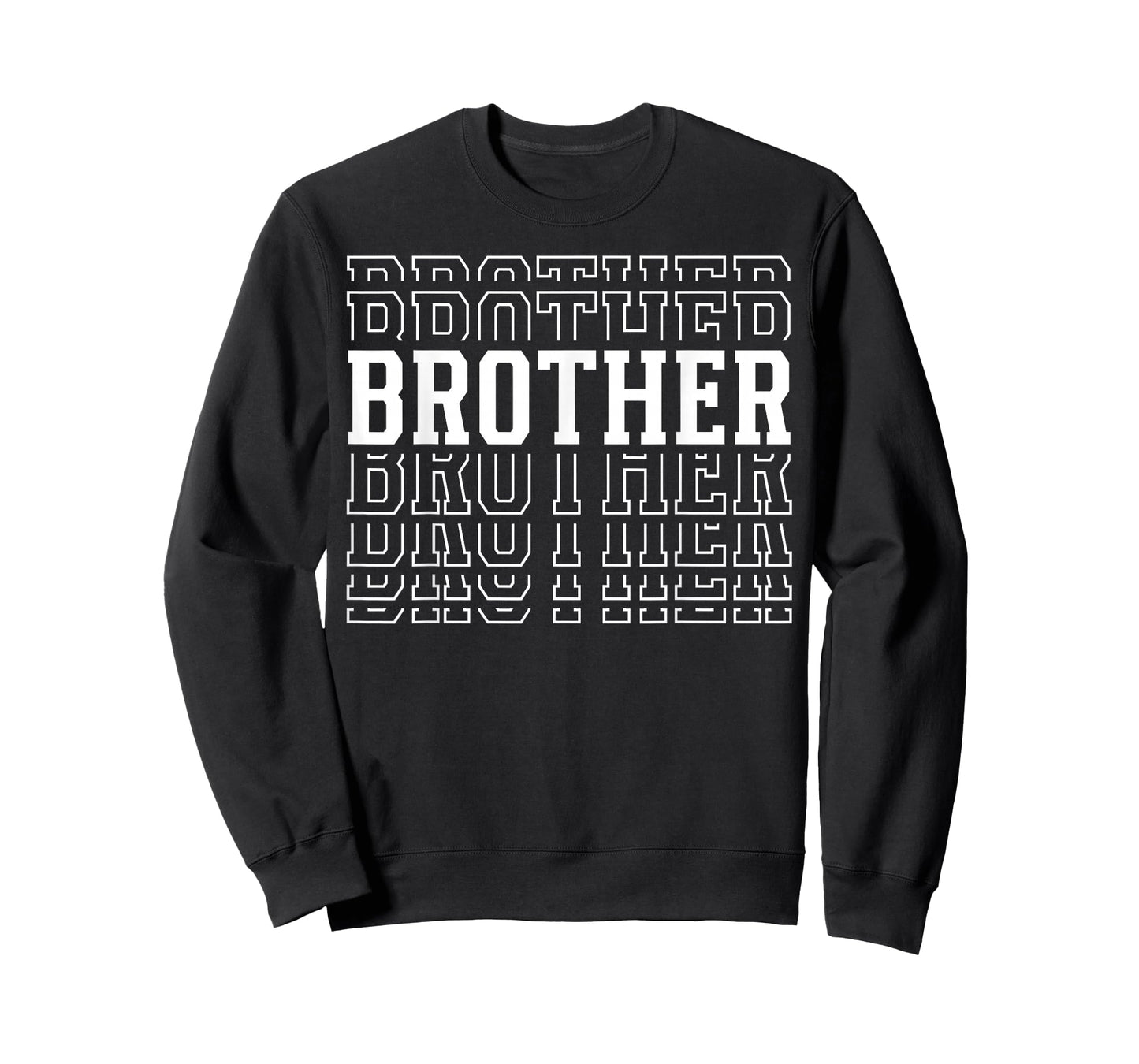 Brother Funny Layered Text Siblings Bro T-Shirt