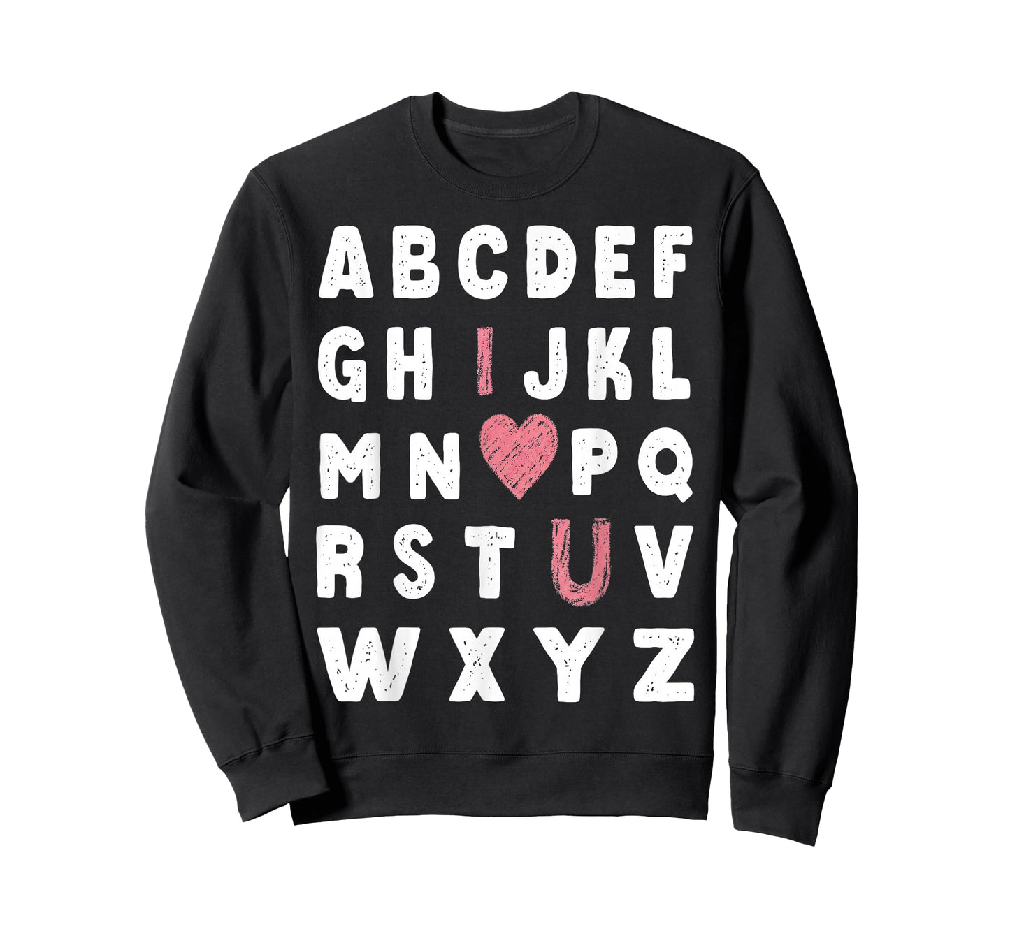 Alphabet ABC I Love You Valentines Day Heart T-Shirt