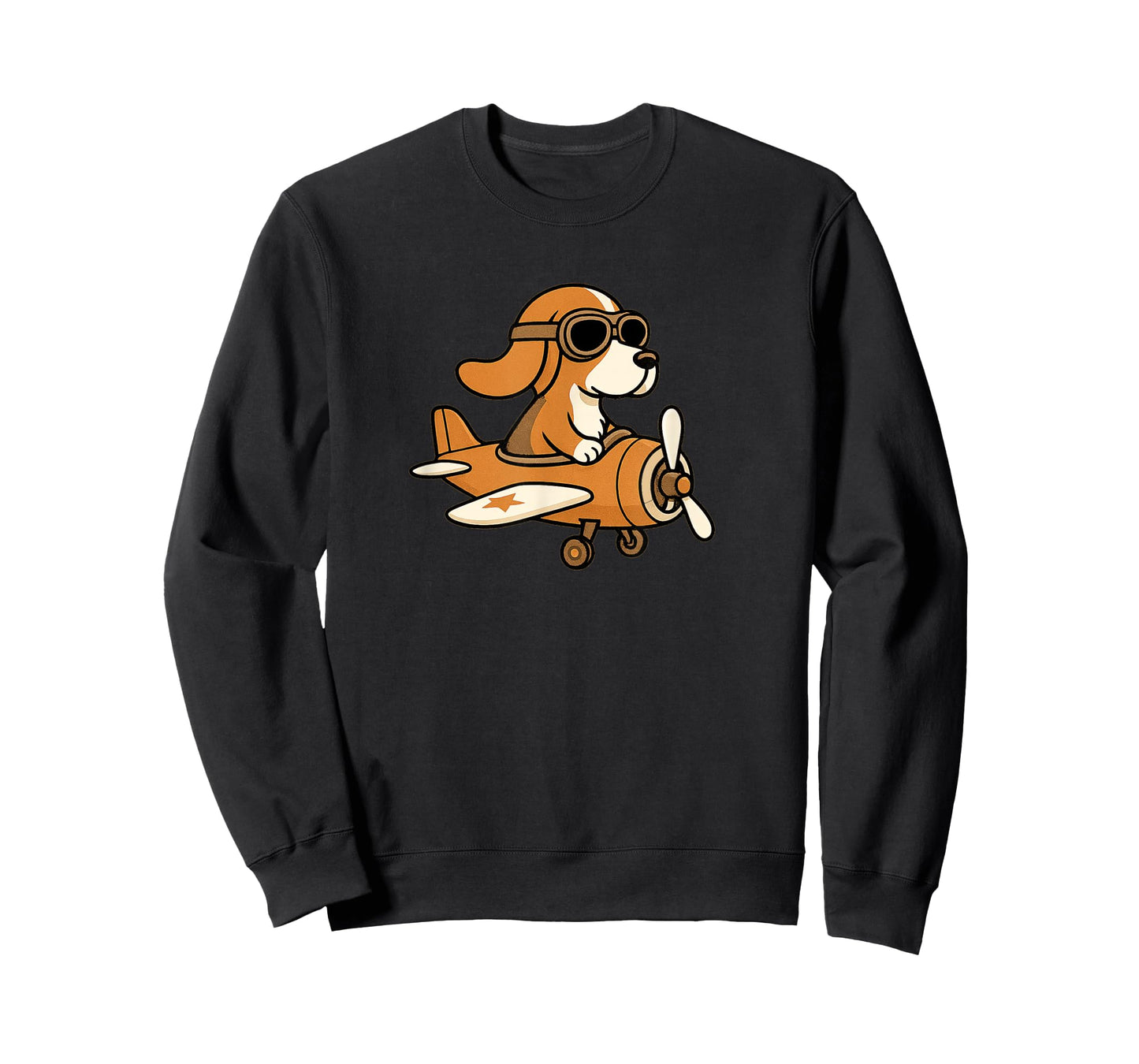 Beagle Flying a Plane Pilot Airplane - Funny Dog Mom Dad T-Shirt