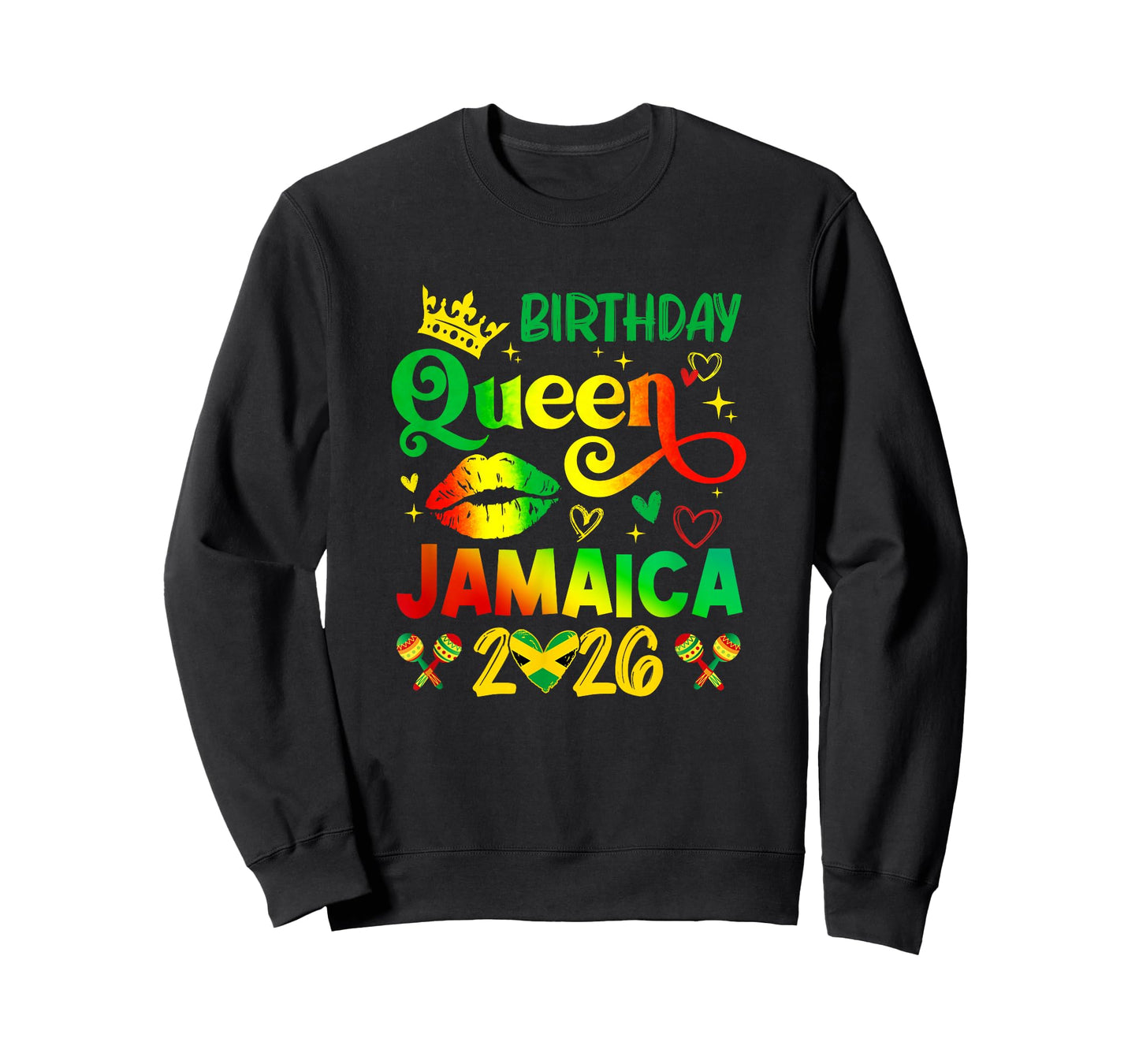 Funny Birthday Queen Jamaica 2026 Birthday Trip Vacation T-Shirt