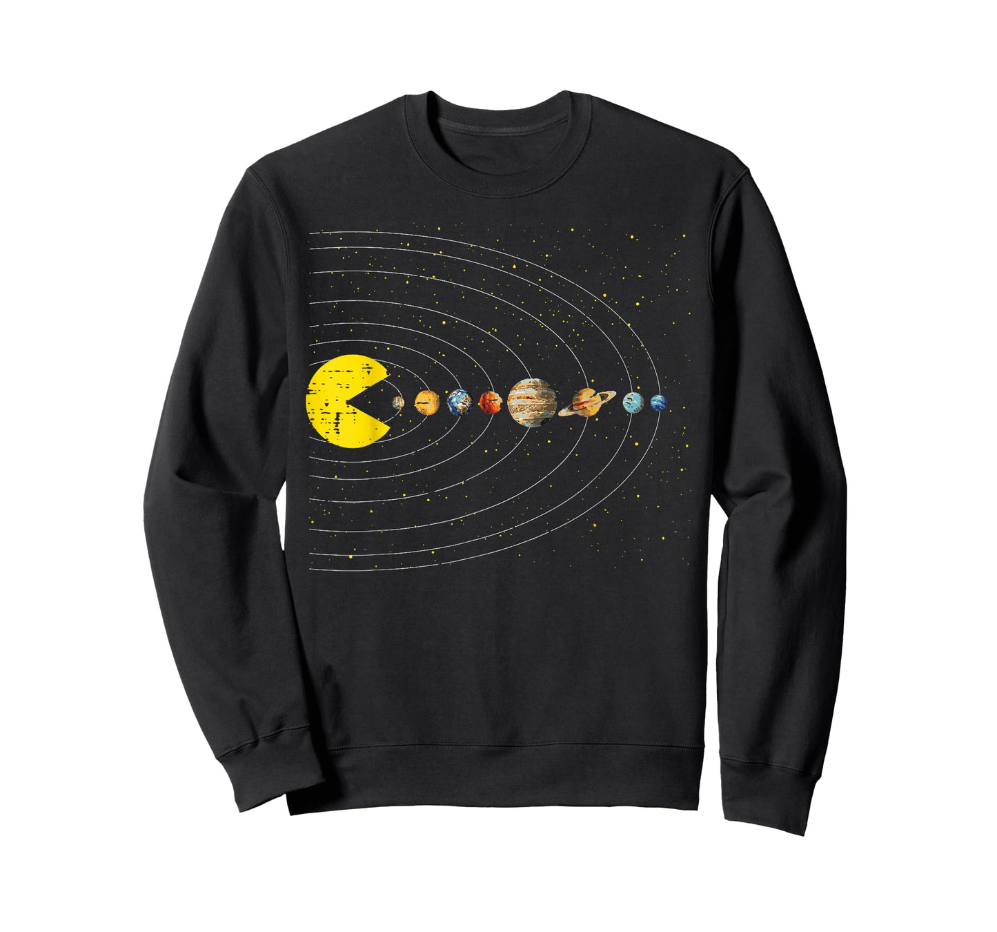 Retro Game Eating Planets Space Galaxy Gaming Boys Kids Men T-Shirt