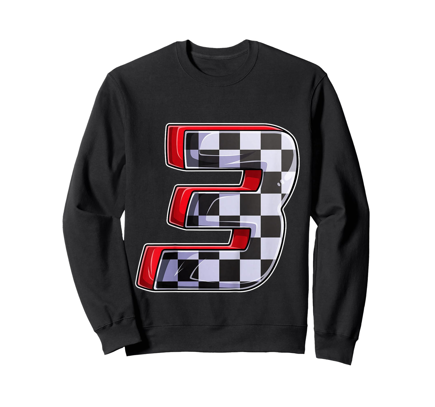 Boy Birthday 3 Three Race Car 3rd Birthday Racing Team Flag T-Shirt