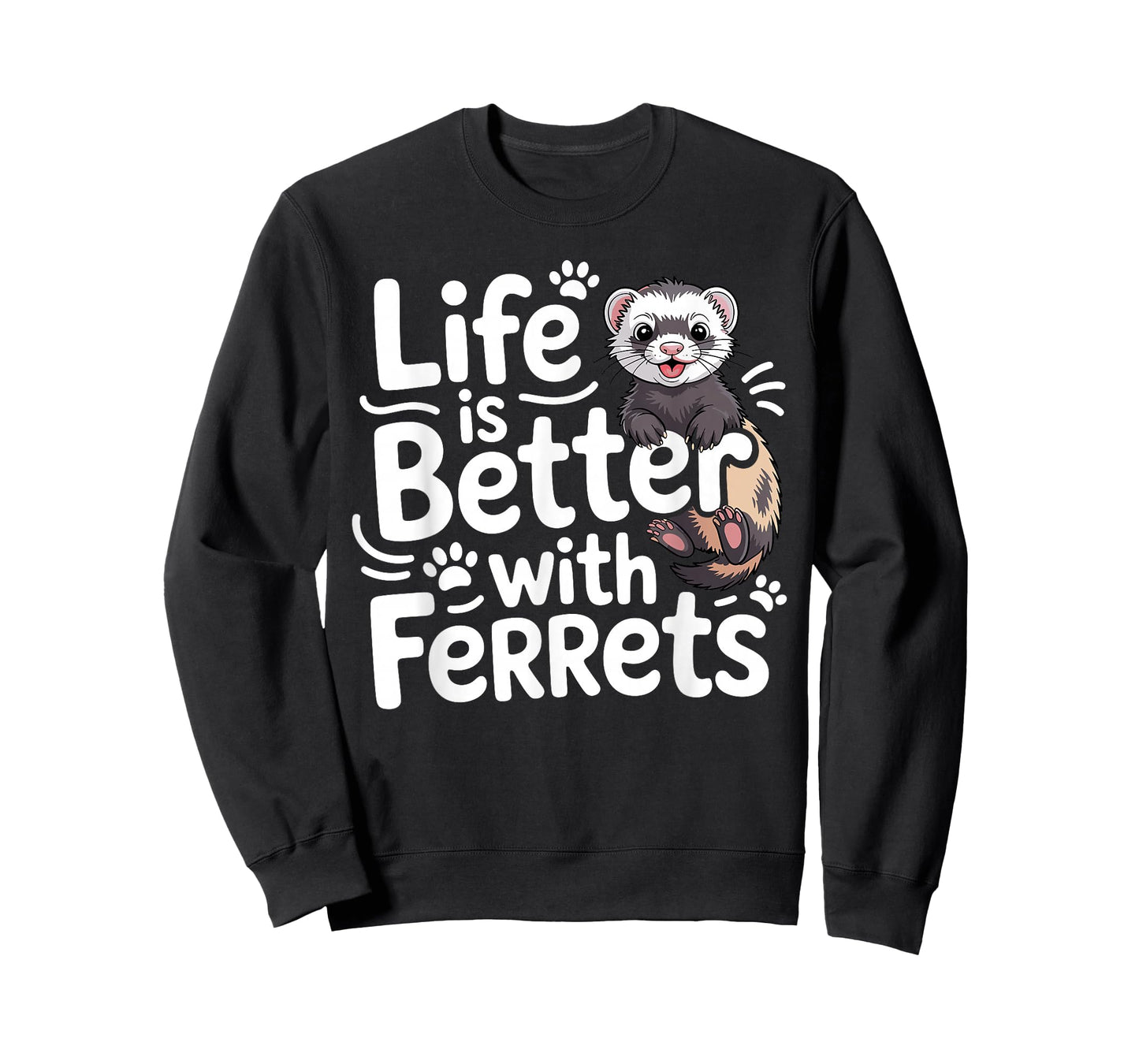 Cute Ferret Design for Men Women Kids Animal Ferret Lover T-Shirt