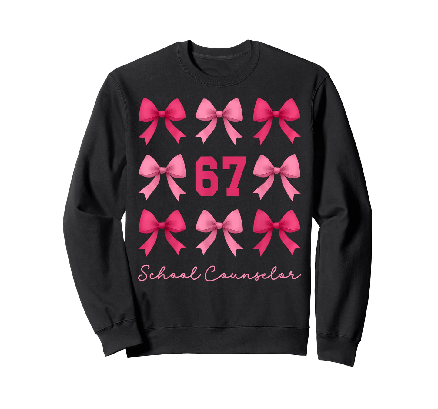 67 School Counselor Meme Coquette Bows Funny Six Seven T-Shirt
