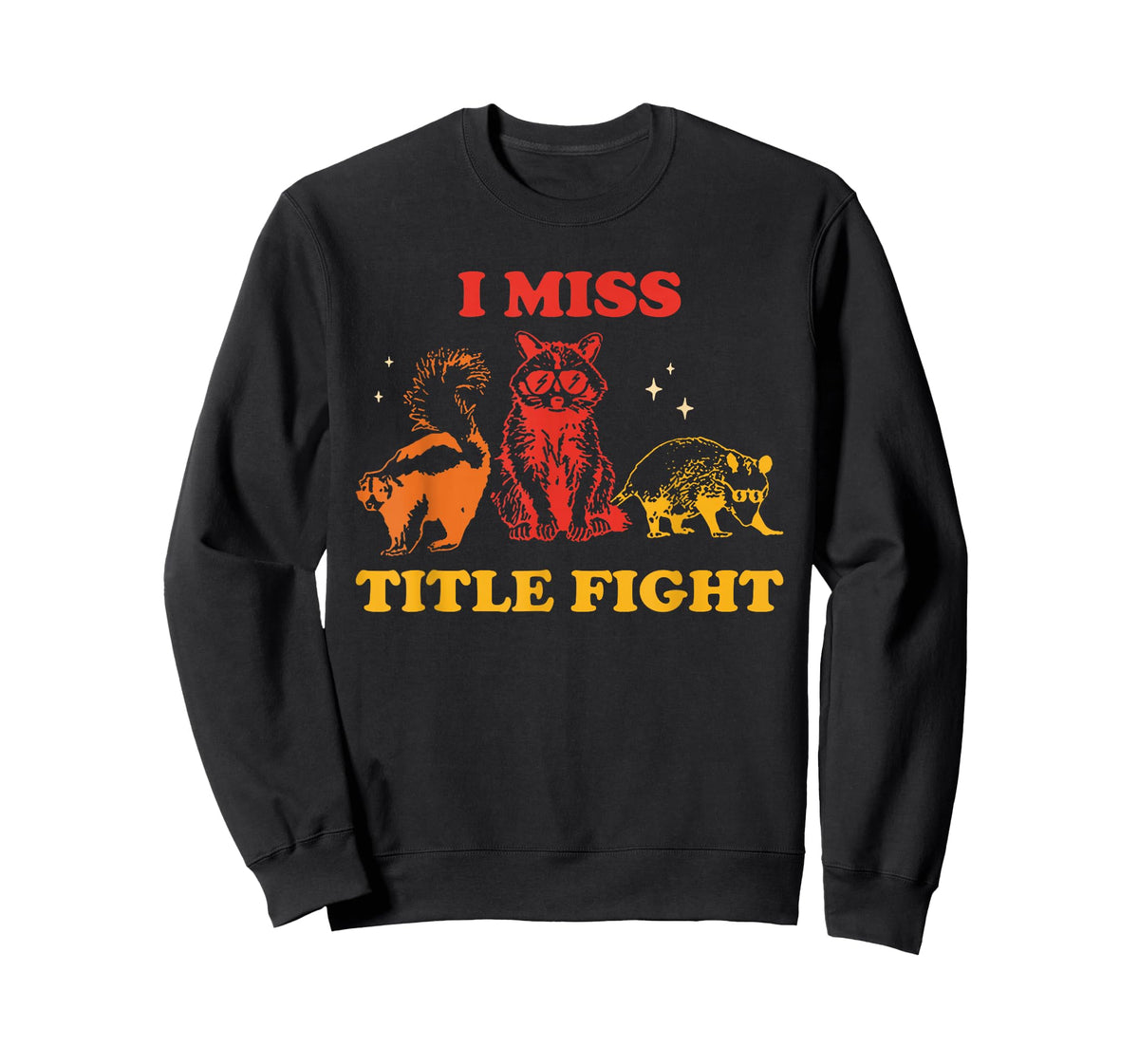 I Miss Title Fight Funny Animals Retro Vintage T-Shirt