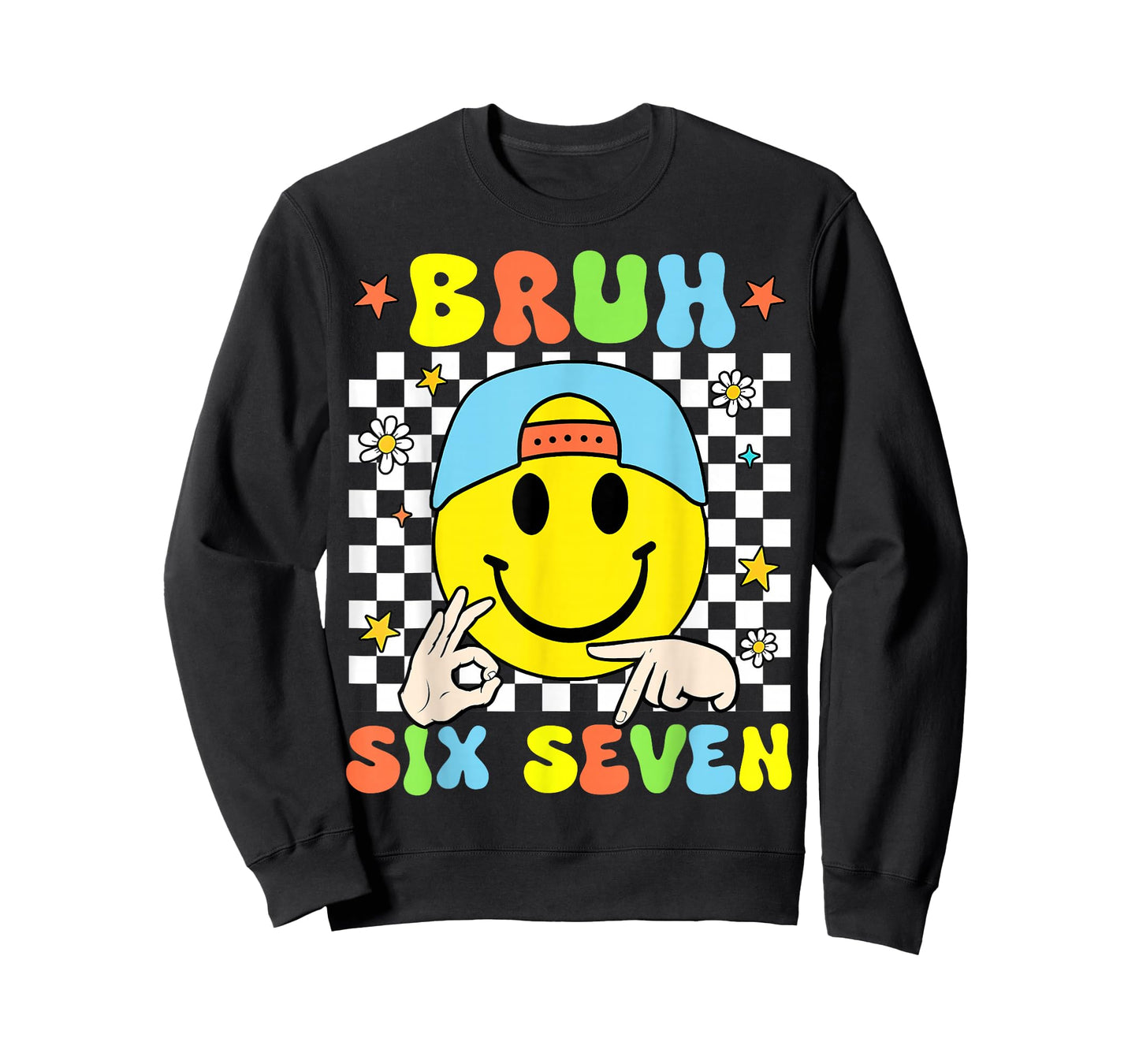 Funny Six Seven Bruh 67 Meme Gen Alpha Slang 6 7 Boys Kids T-Shirt