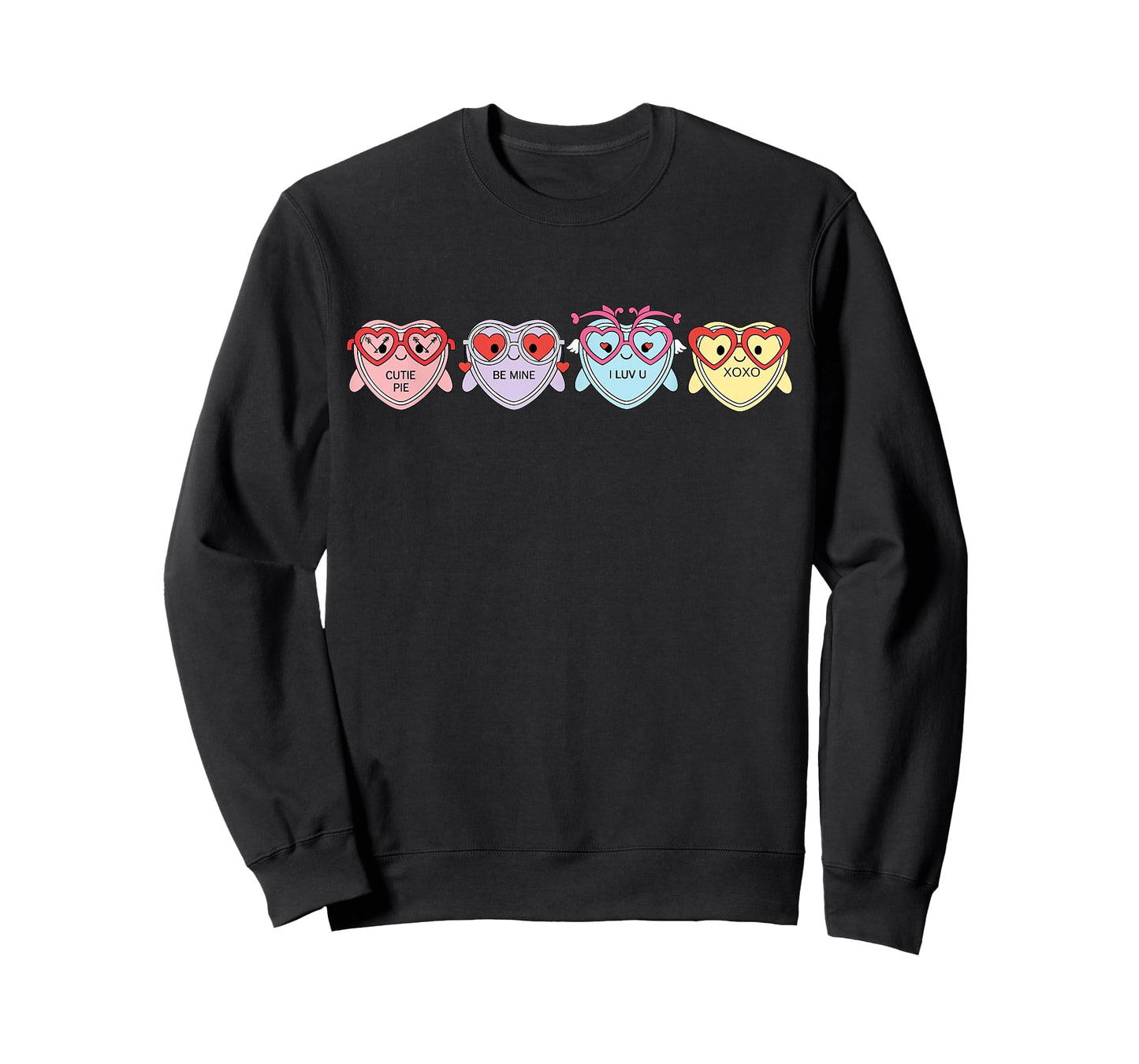 Hearts Candy Wearing Glasses Optometry Optician Valentines T-Shirt