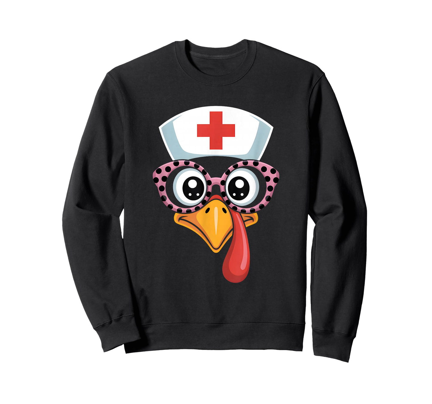 Thanksgiving Scrub Funny Turkey Face Nurse Holiday Nursing T-Shirt