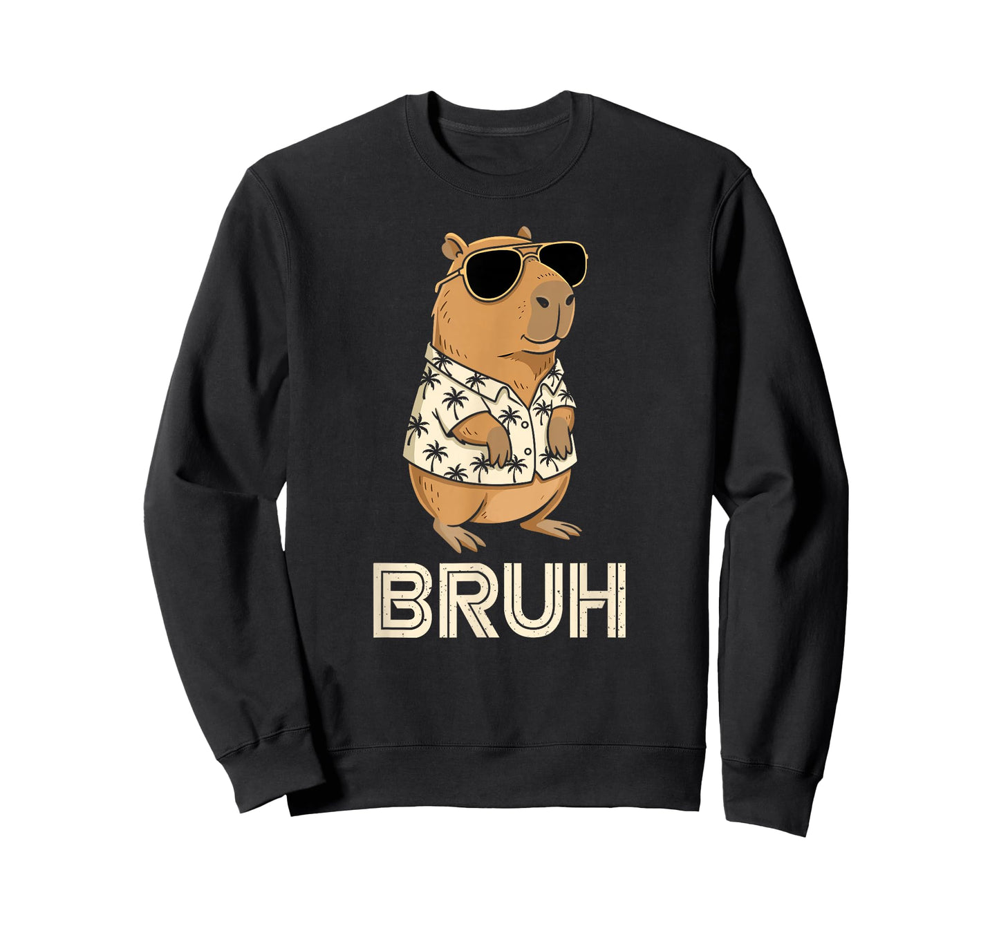 Sunglasses Capybara Bruh Funny Animal Meme Capy Rodent Boys T-Shirt