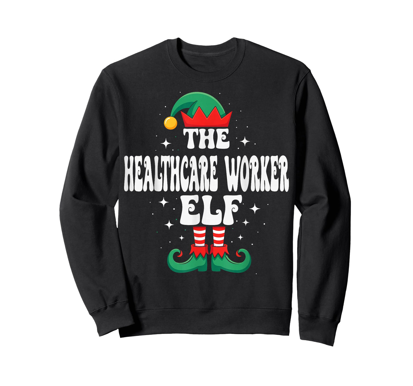 The Healthcare Worker Elf Funny Christmas Matching Family T-Shirt