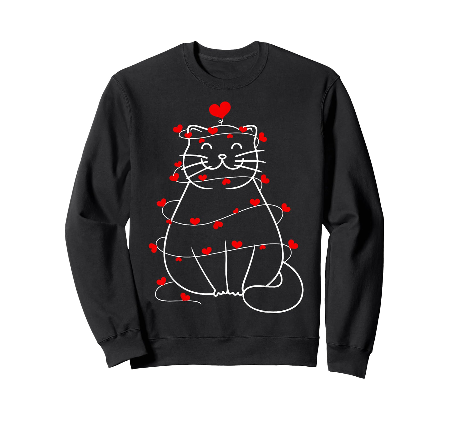 Cute Cat Heart Love Valentine Outfit Women Girl T-Shirt