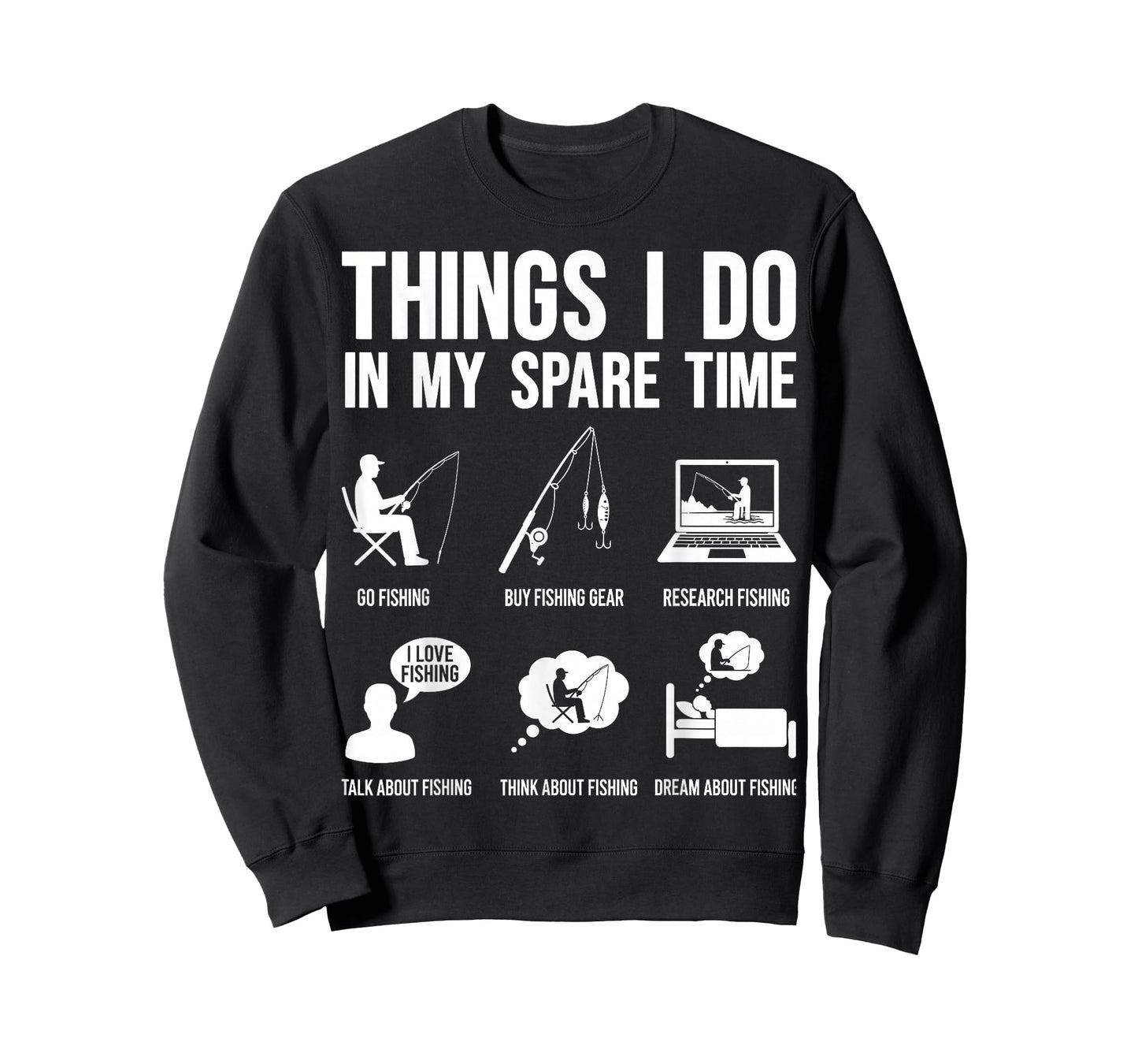 Things I Do in My Spare Time Fishing Fisherman Dad Men Fish T-Shirt