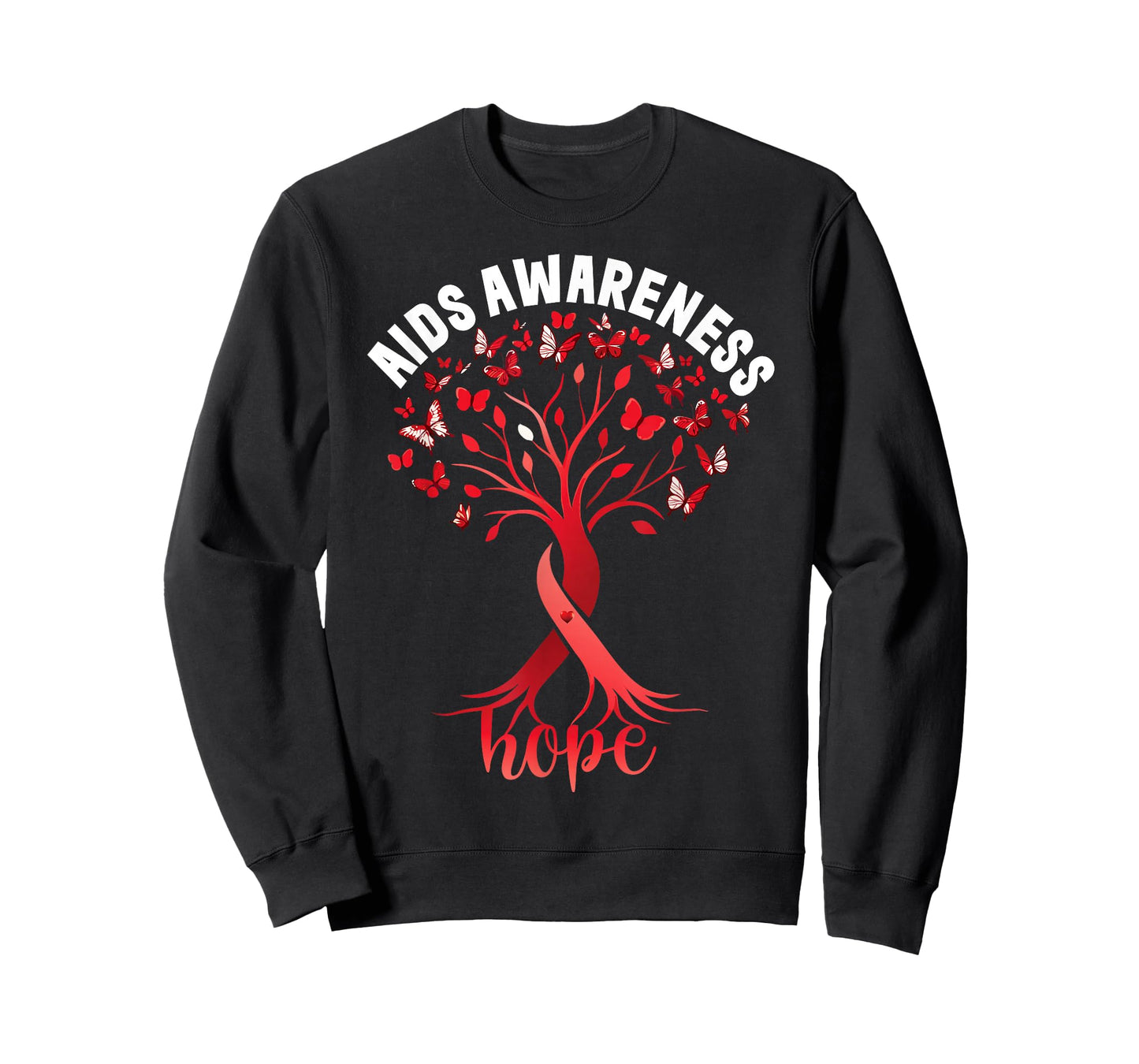AIDS/HIV Awareness World Aids Day Red Ribbon Hope Fight T-Shirt