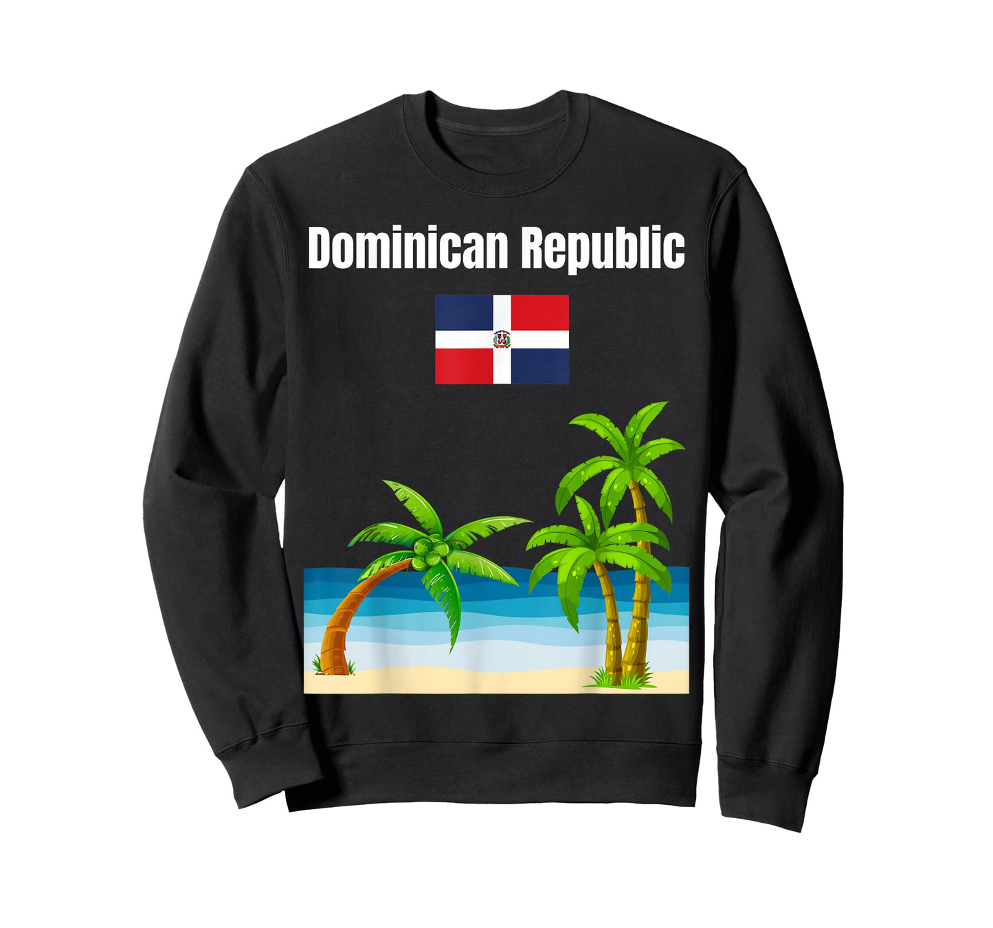 Dominican Republic Flag Beach Lover Travel Souvenir T-Shirt