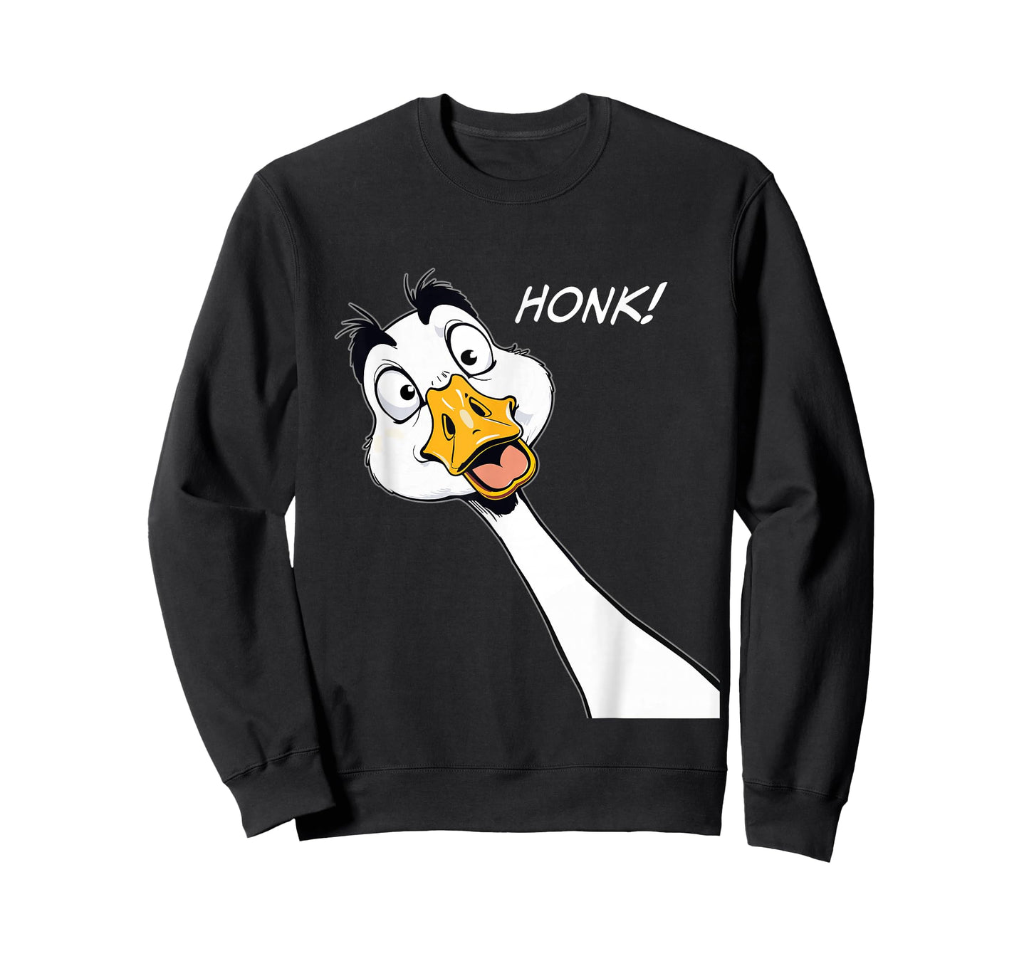 Funny Crazy Goose Honk Cartoon Animal Humor T-Shirt