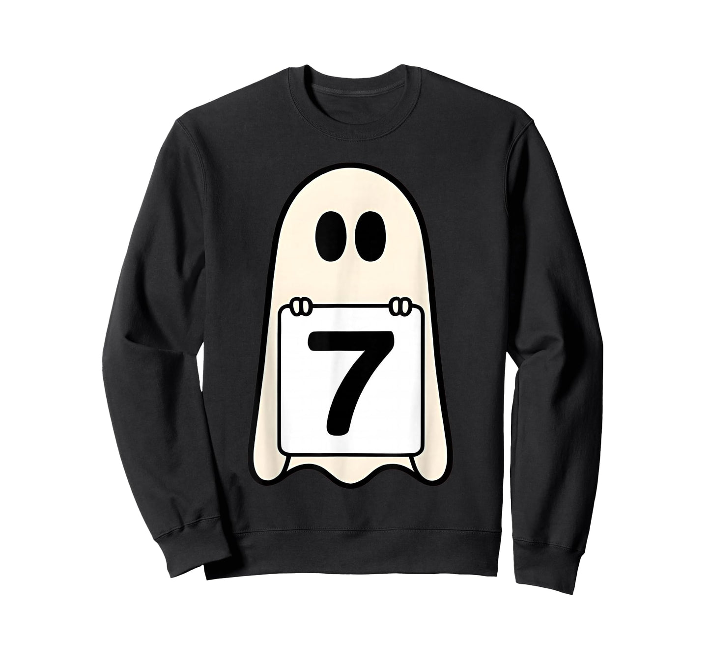 Spooky Number 7 Matching Halloween Costume Group Meme Ghost T-Shirt