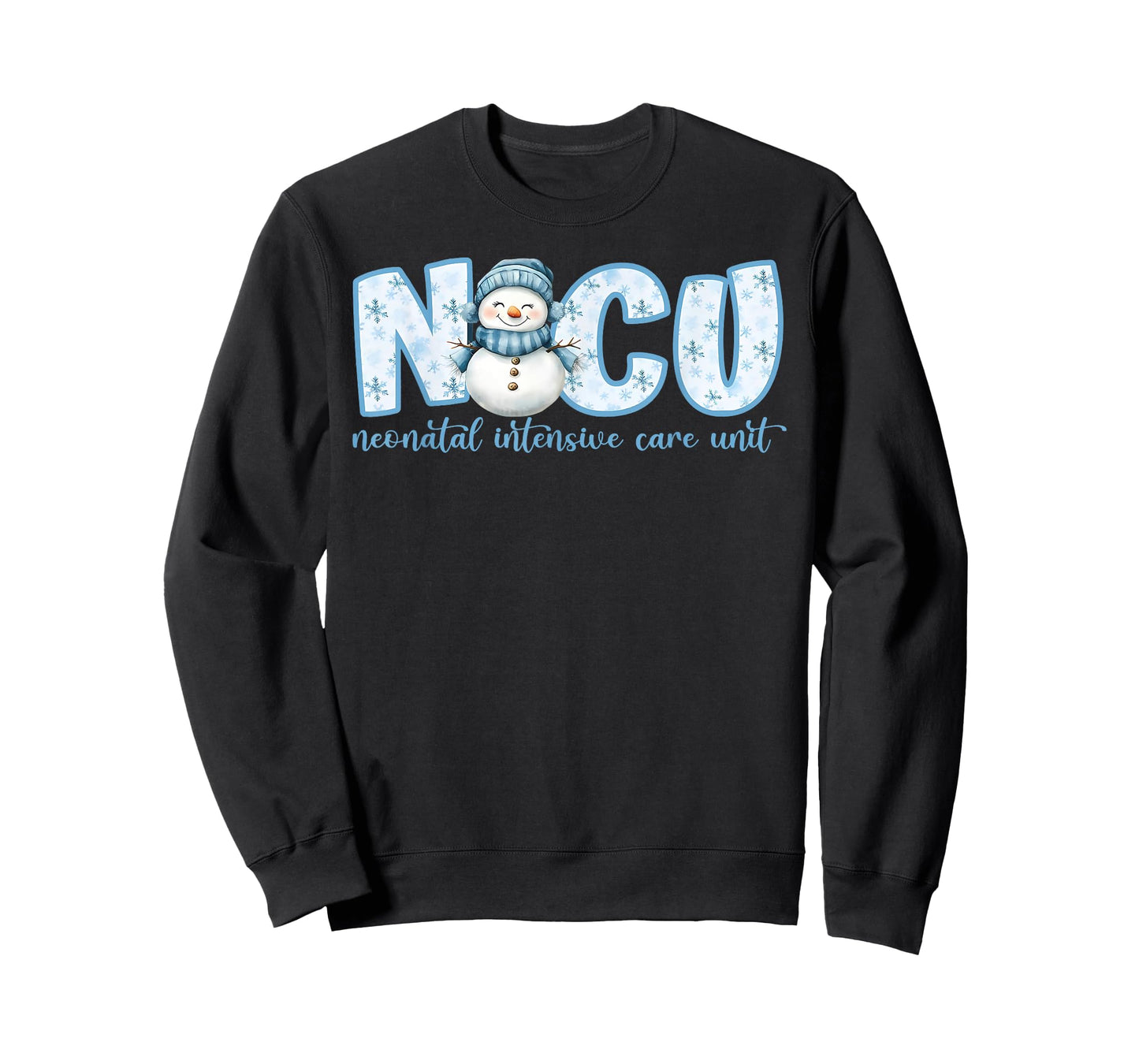 Winter NICU Nurse Xmas Snowman Neonatal Intensive Care Unit T-Shirt
