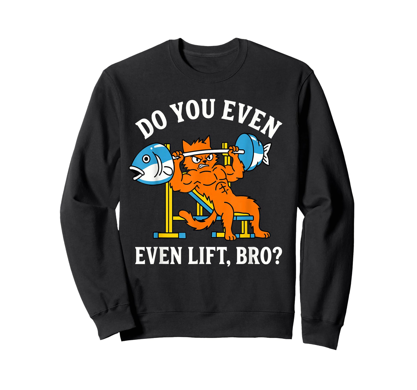 Funny Cat Gym Workout Humor Do You Even Lift Bro T-Shirt