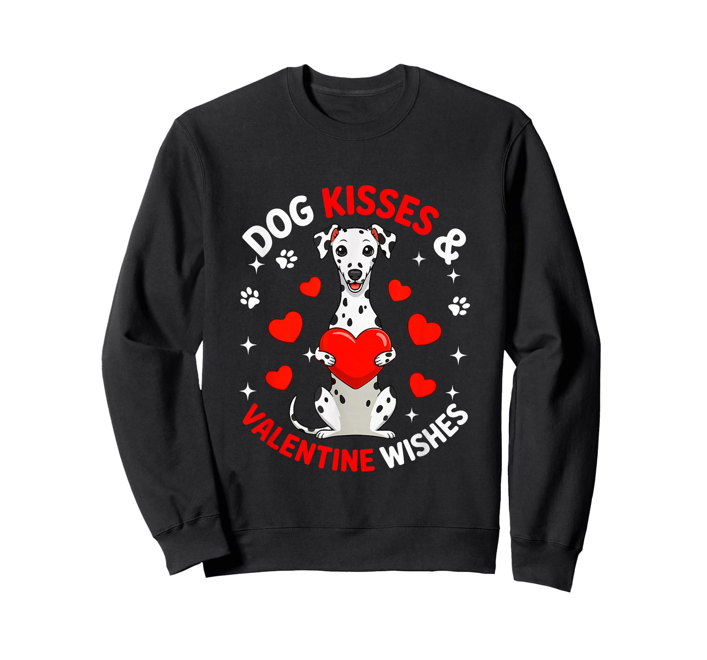 Dog Kisses and Valentine Wishes Cute Dalmatian Owner Kids T-Shirt