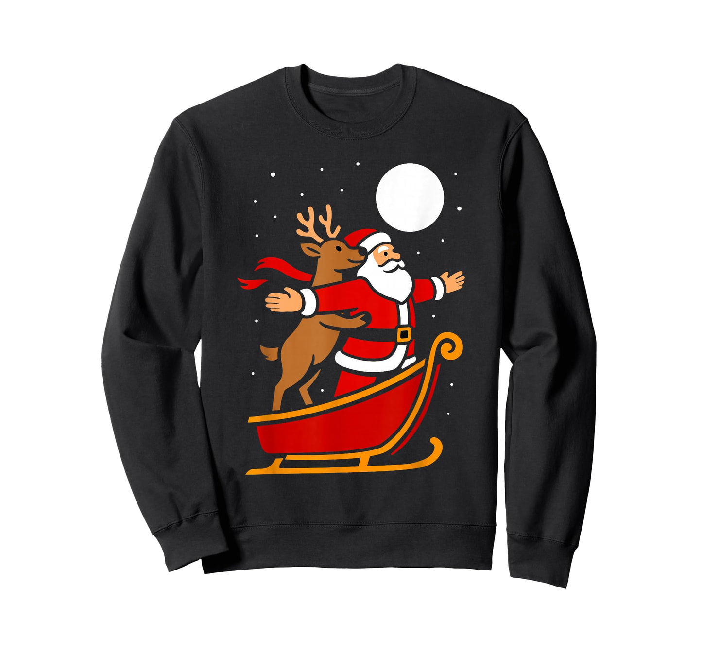 Santa Reindeer Men Women Kids Funny Christmas T-Shirt