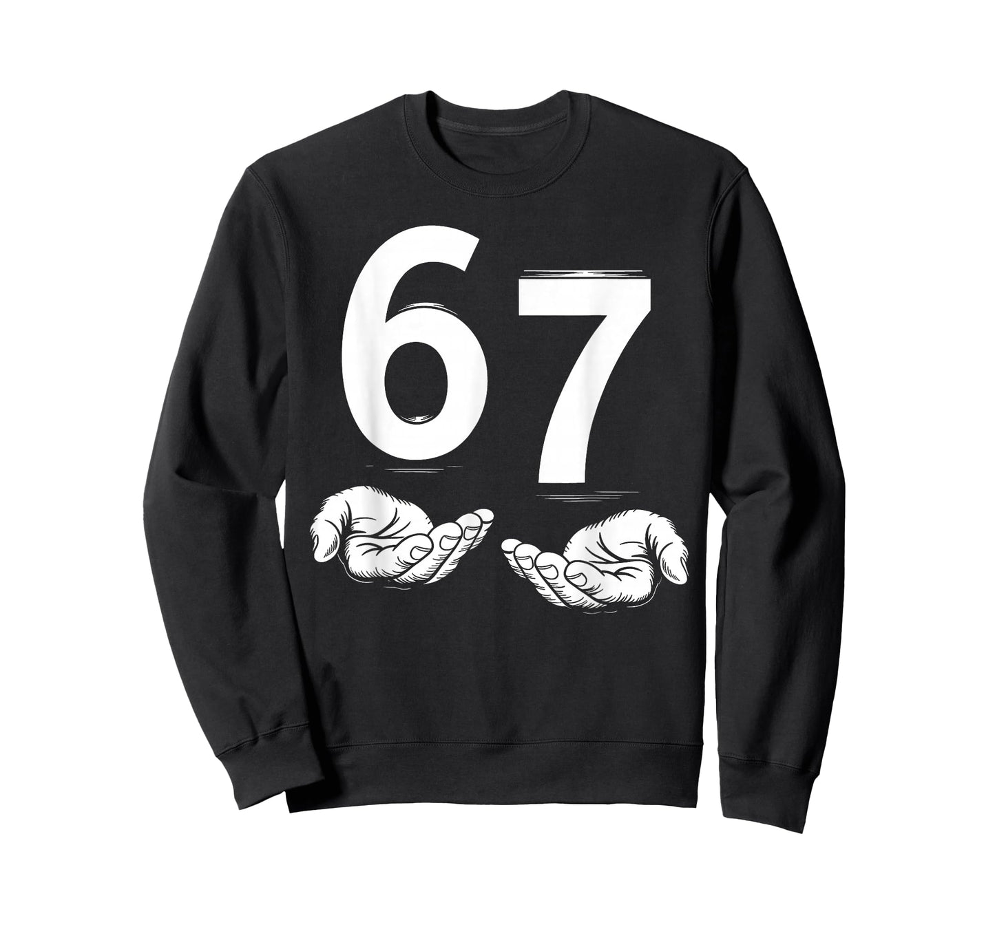 Vintage Six Seven 6 7 Meme Gen Alpha Slang 6 7 Hands T-Shirt