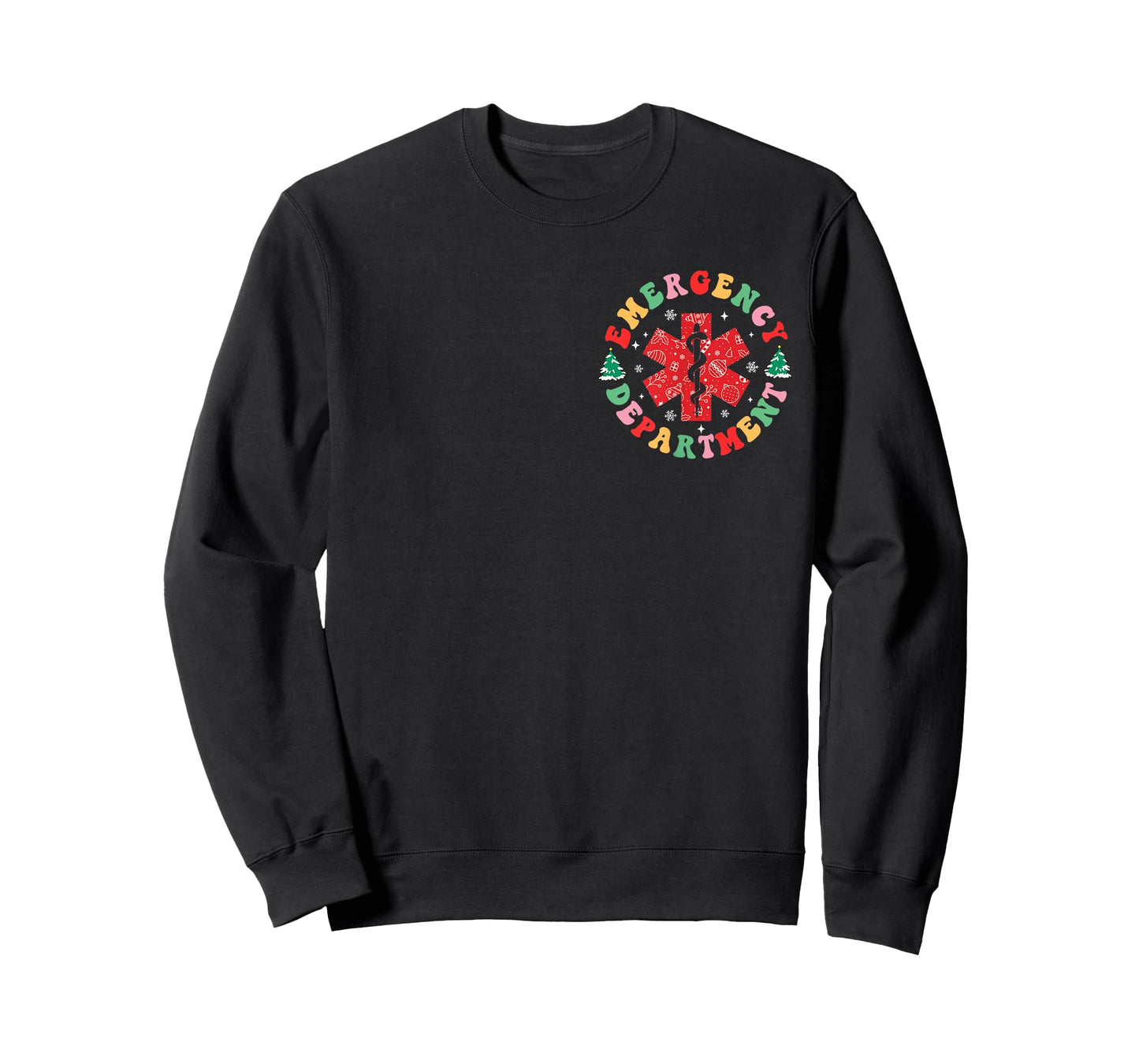 Emergency Department Christmas Er Nurse 2 Sided T-Shirt