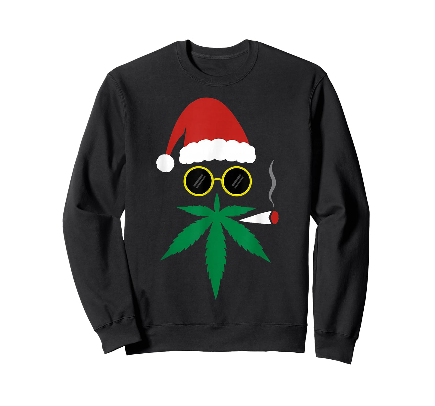 Funny Santa Smoking A Joint Marijuana 420 Stoner Christmas T-Shirt
