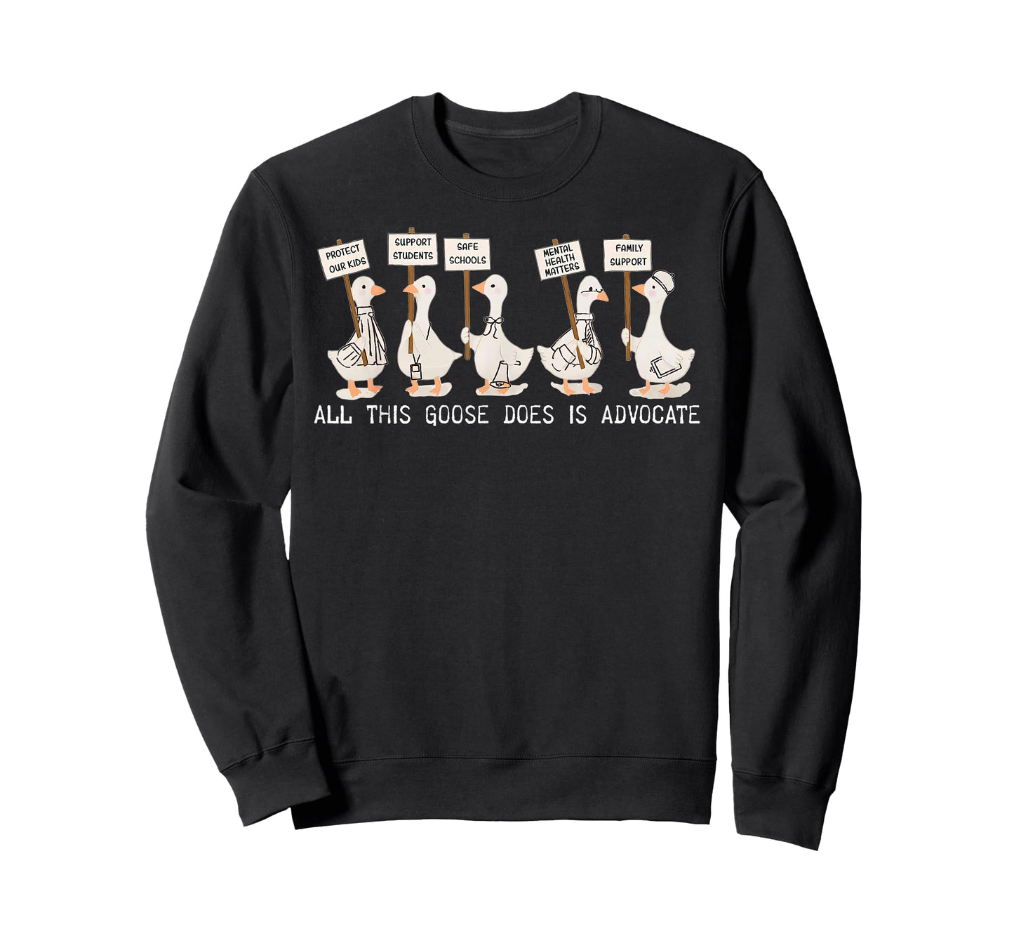 All This Goose Does is Advocate Social Worker Silly Goose T-Shirt