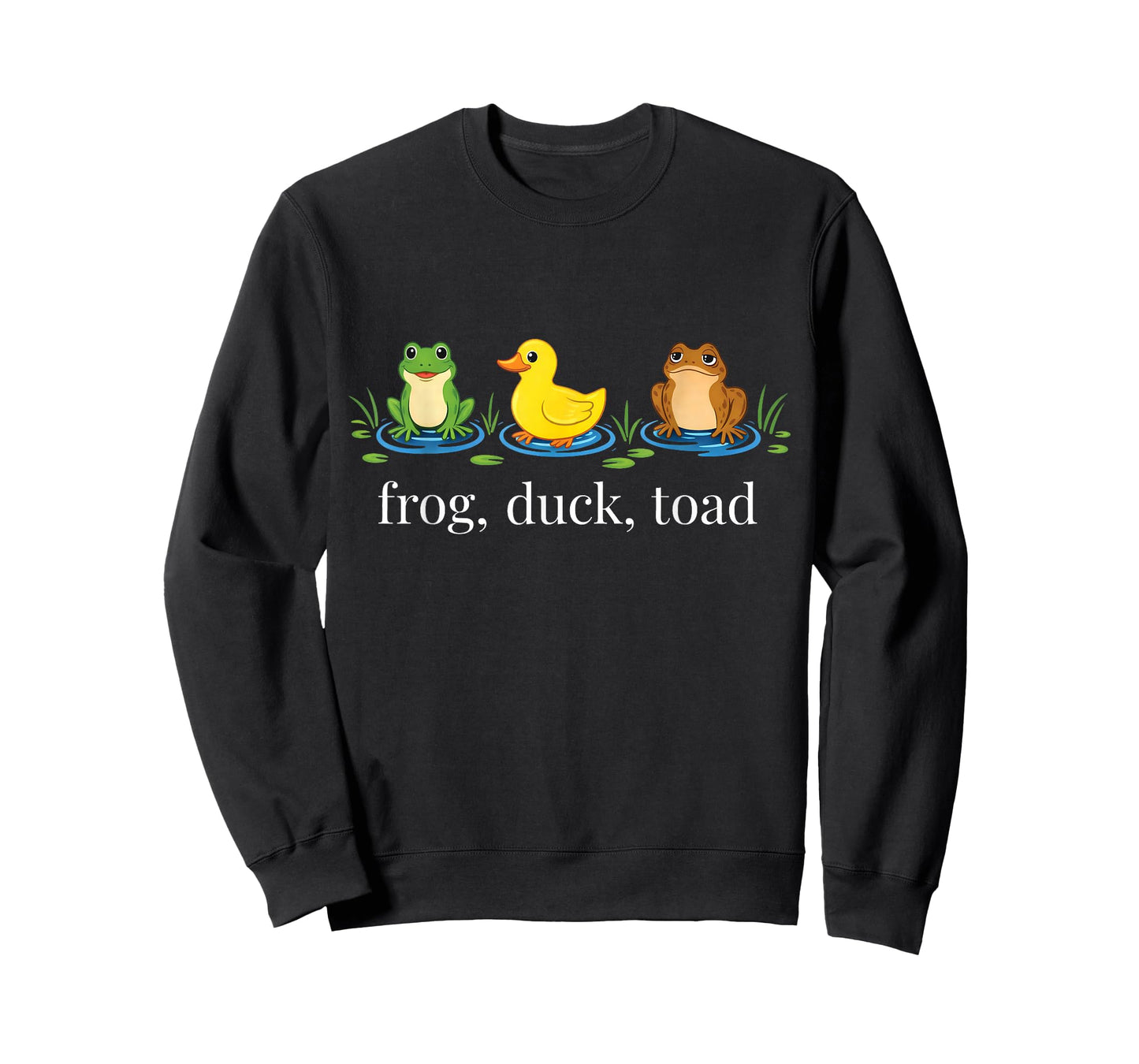 Frog Duck Toad Zoological Funny Retro Animal Meme Men Women T-Shirt