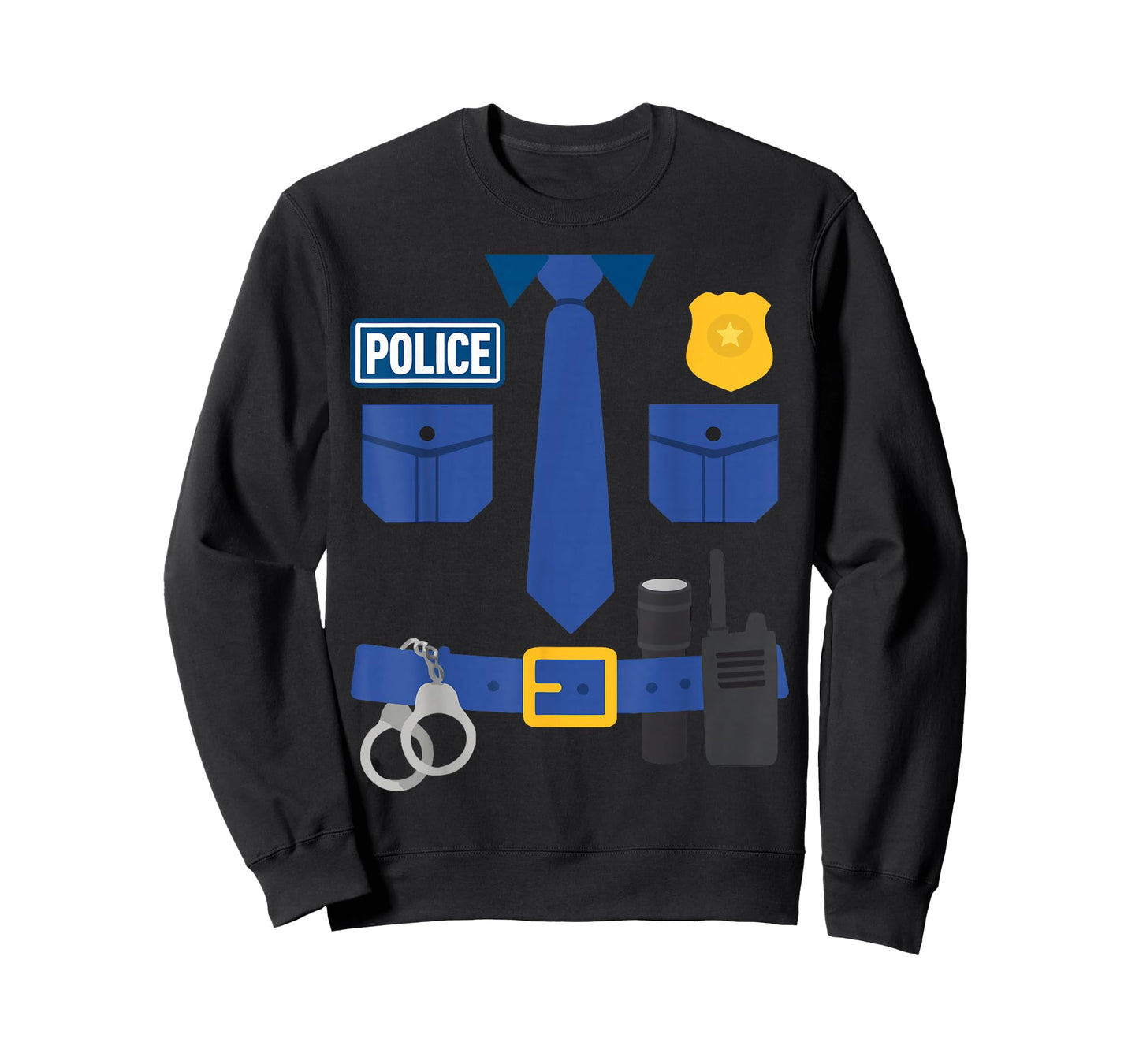Funny Police Policeman Uniform Officer Costume Humor Parody T-Shirt